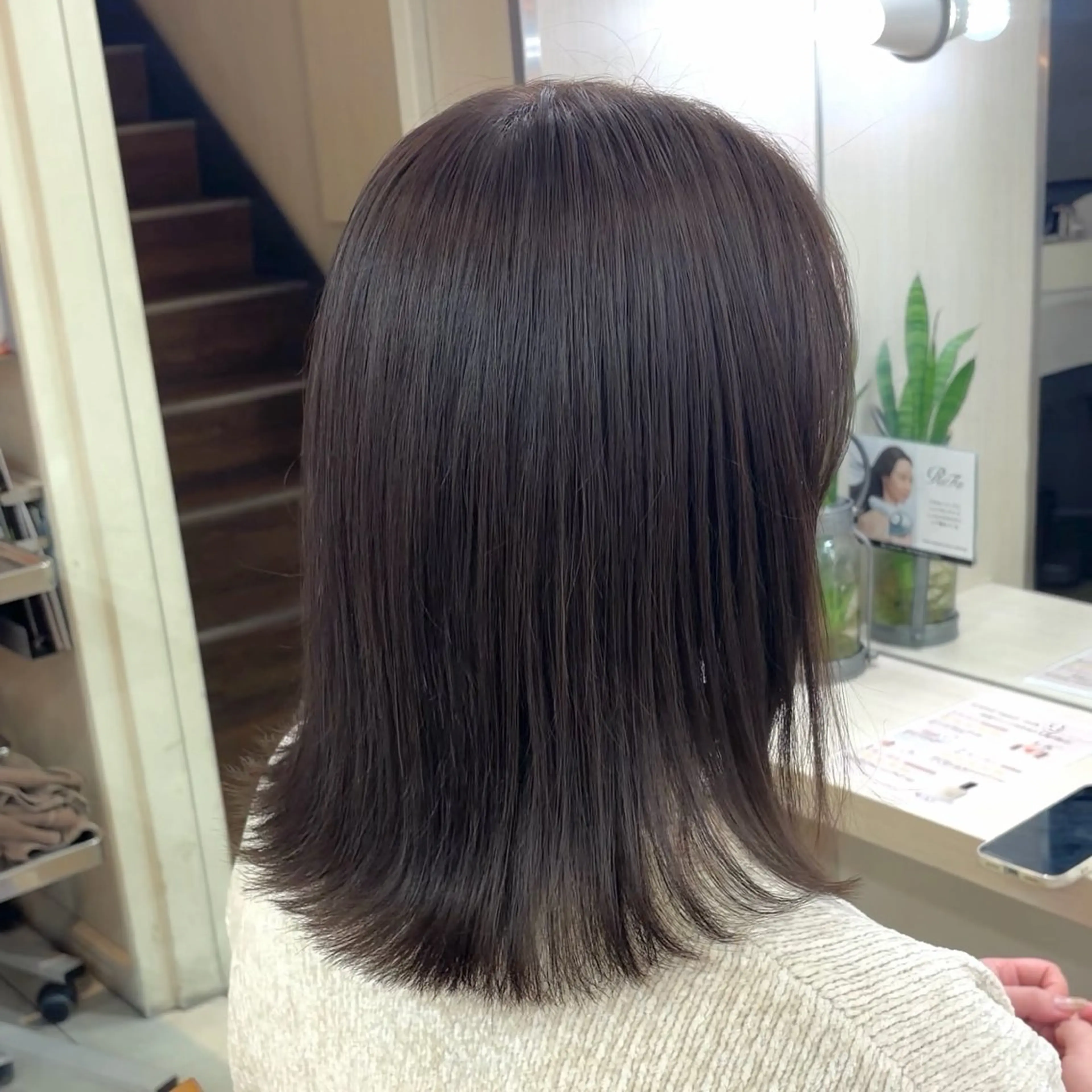 ミディアム カラー ヘアカラー トリートメント 横浜パーマ🌐メンズ 暖色カラーもえかのヘアスタイル