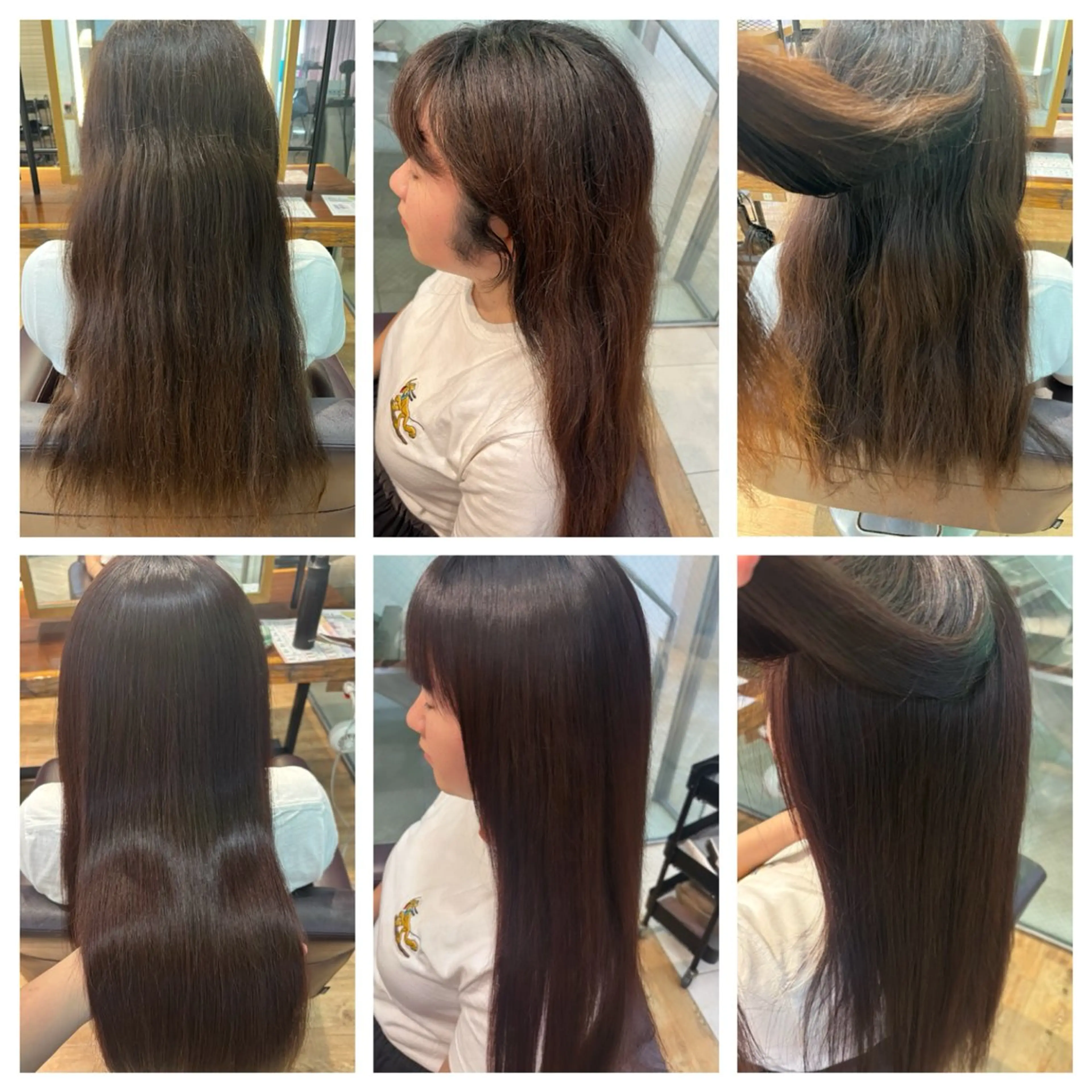 ロング 髪質改善 縮毛矯正 トリートメント 縮毛矯正 トリートメント 顔まわり‎🤍小顔 カット🤍みさきのヘアスタイル