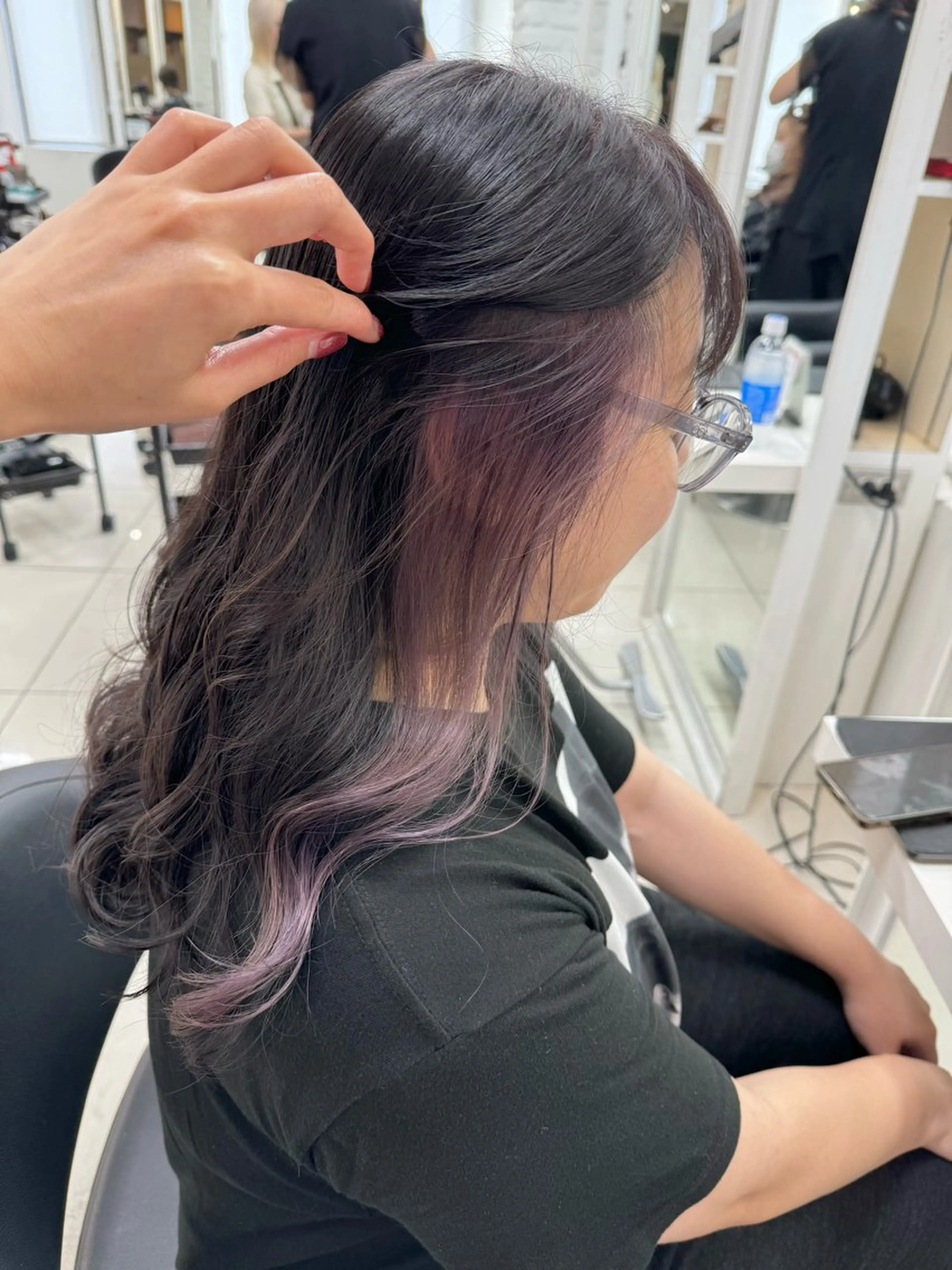 ロング カラー イルミナカラー インナーカラー ラベンダーカラー ピンクカラー ピンクラベンダー カット ヘアカラー トリートメント 【髪質改善】 kasumi🌷🌷のヘアスタイル