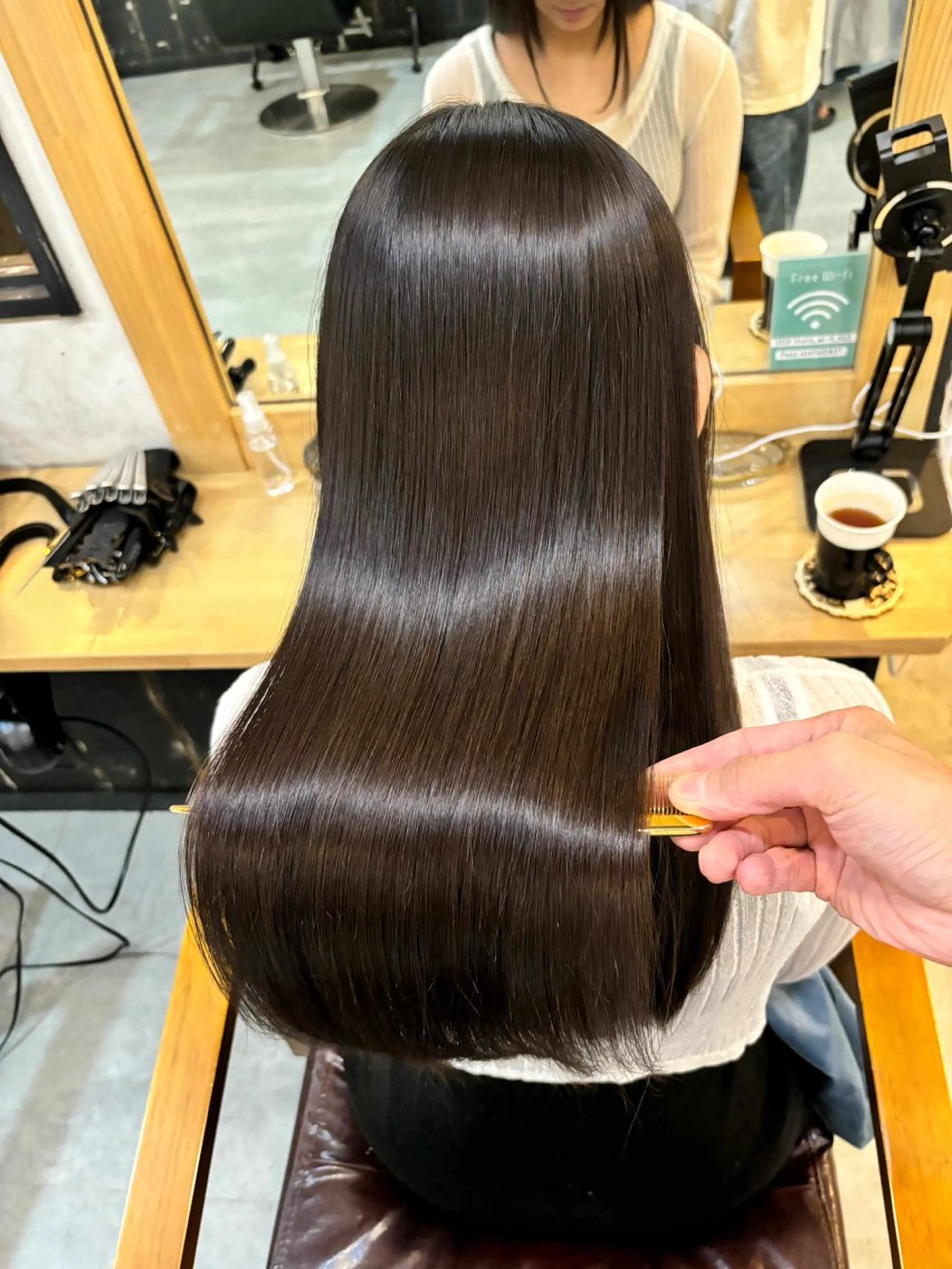 ロング 髪質改善 ロング 酸性ストレート 縮毛矯正 トリートメント ヘッドスパ ヘアセット 美髪矯正 🌈髪質改善 山下のヘアスタイル