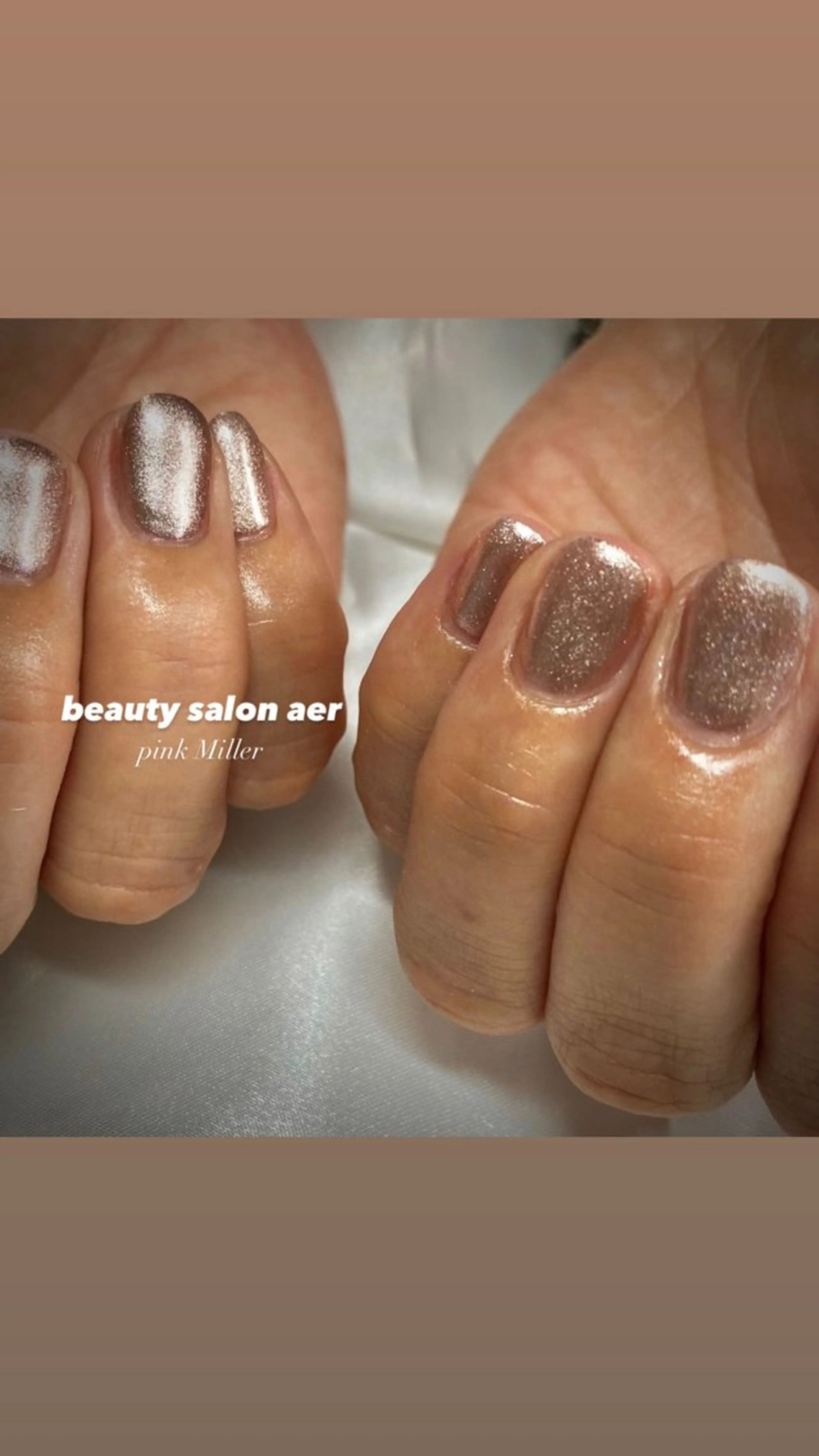 ネイル ミラーネイル ピンク デコパーツが得意♪ ネイル/眉毛/エステの眉毛・アイブロウイメージ