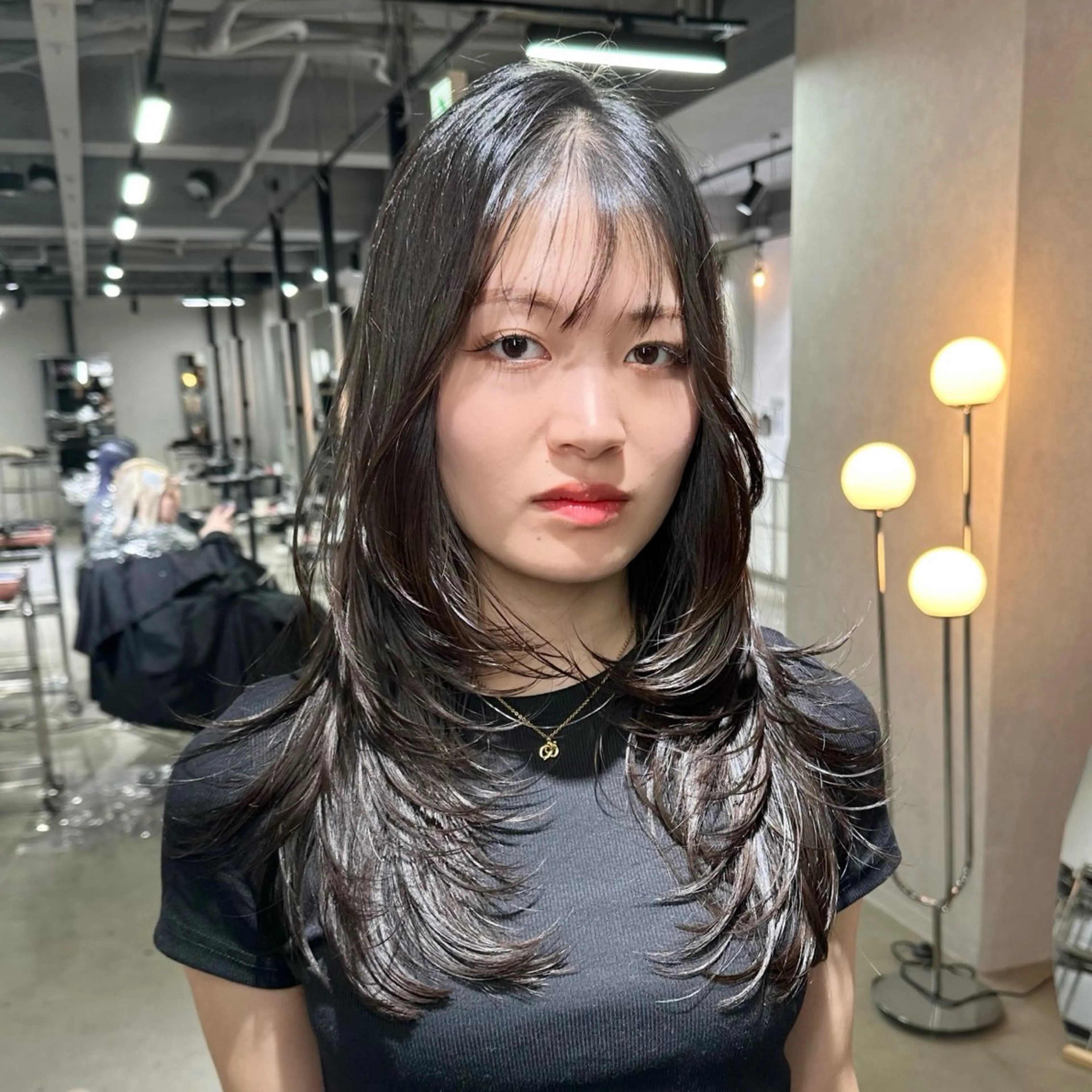 セミロング ケアカラー ボブ 髪質改善 レイヤーカット トリートメント カット ヘアカラー トリートメント 艶髪カラー/レイヤ ー支持No.1renのヘアスタイル