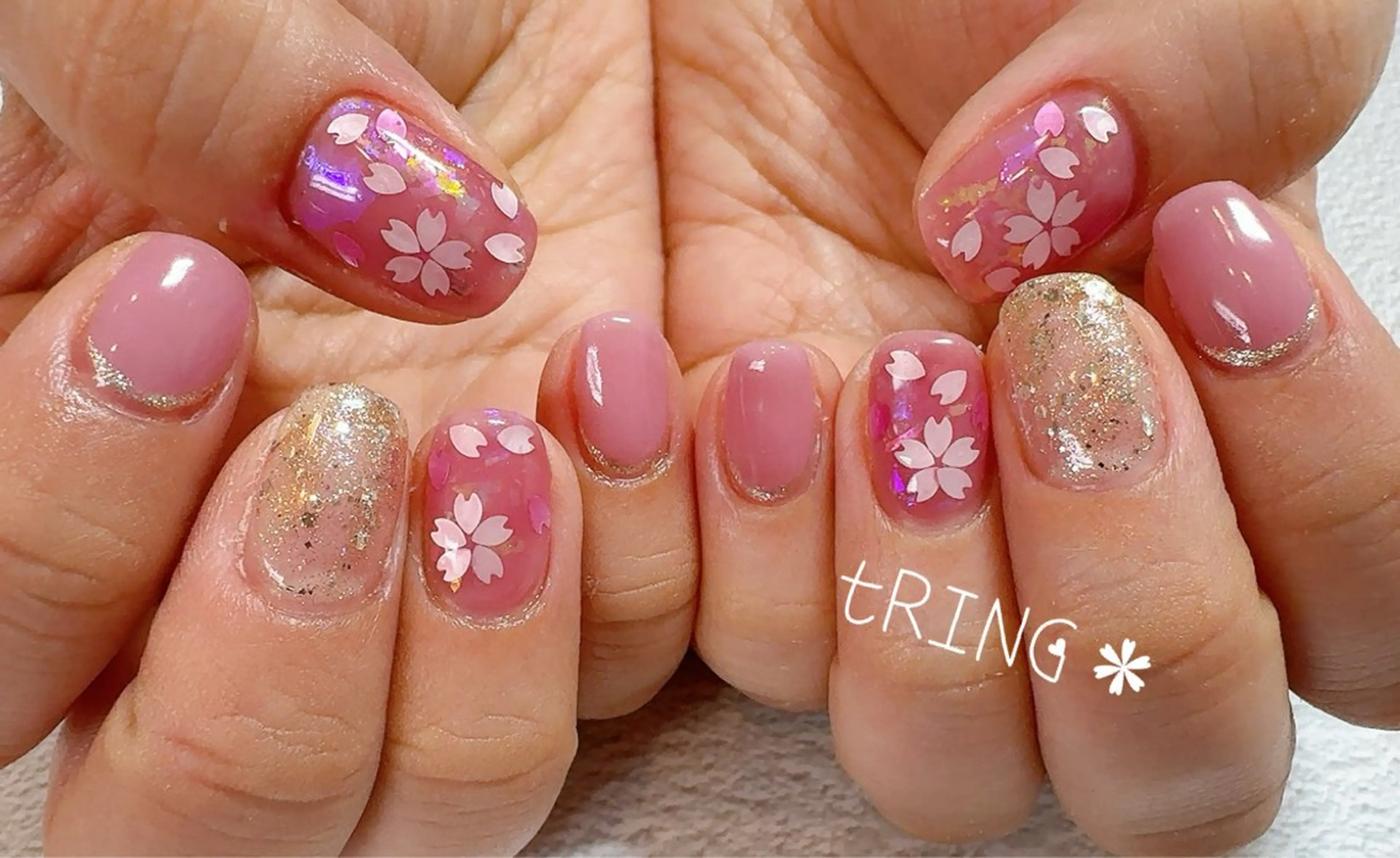 ネイル ハンドネイル tRING＊ しいの木台のネイルデザイン