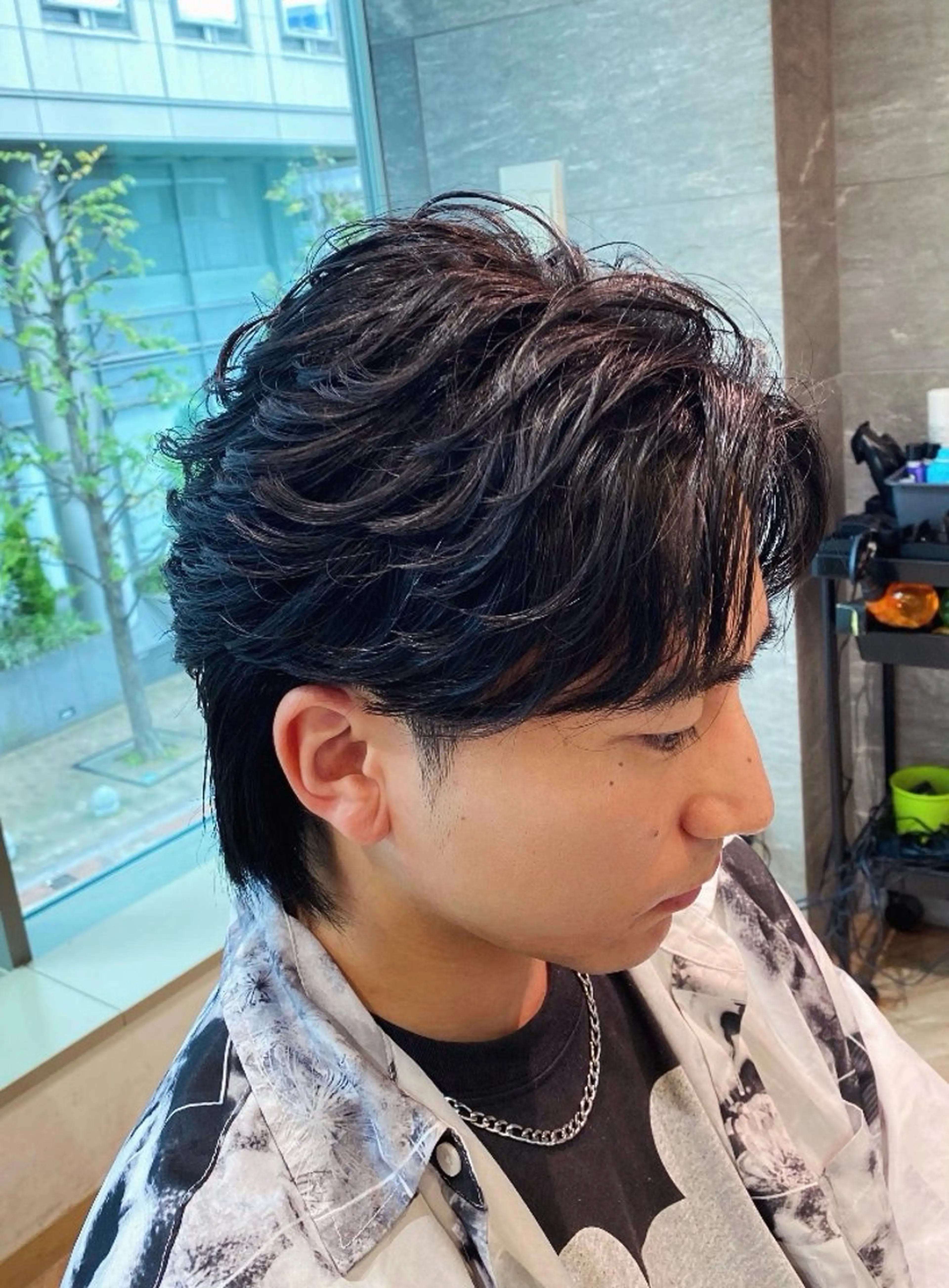 メンズ センターパート メンズパーマ メンズ特化/フェザー /パーマ/伊勢元のヘアスタイル