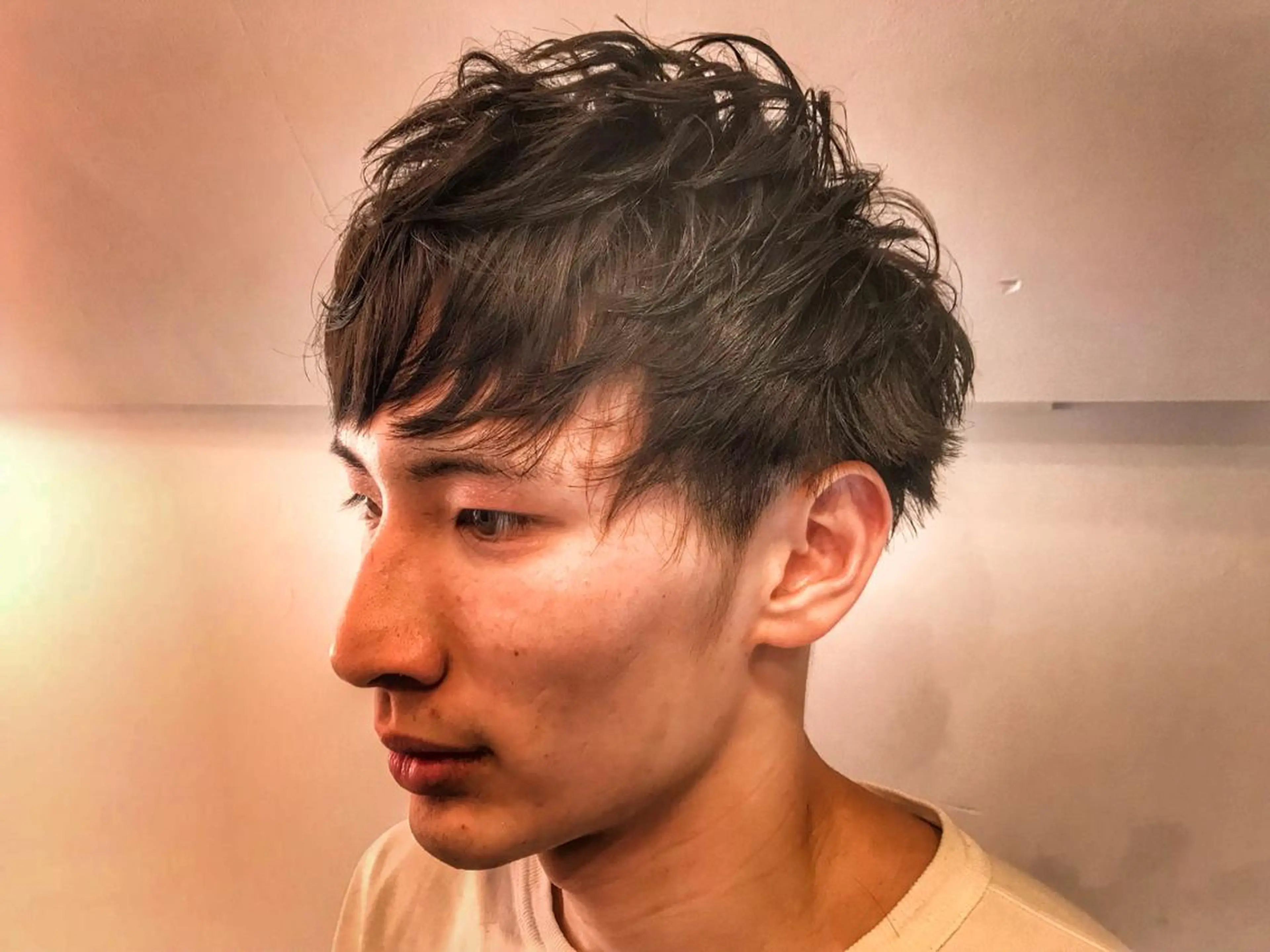 ショート カラー パーマ メンズ 美髪矯正 Rioのヘアスタイル