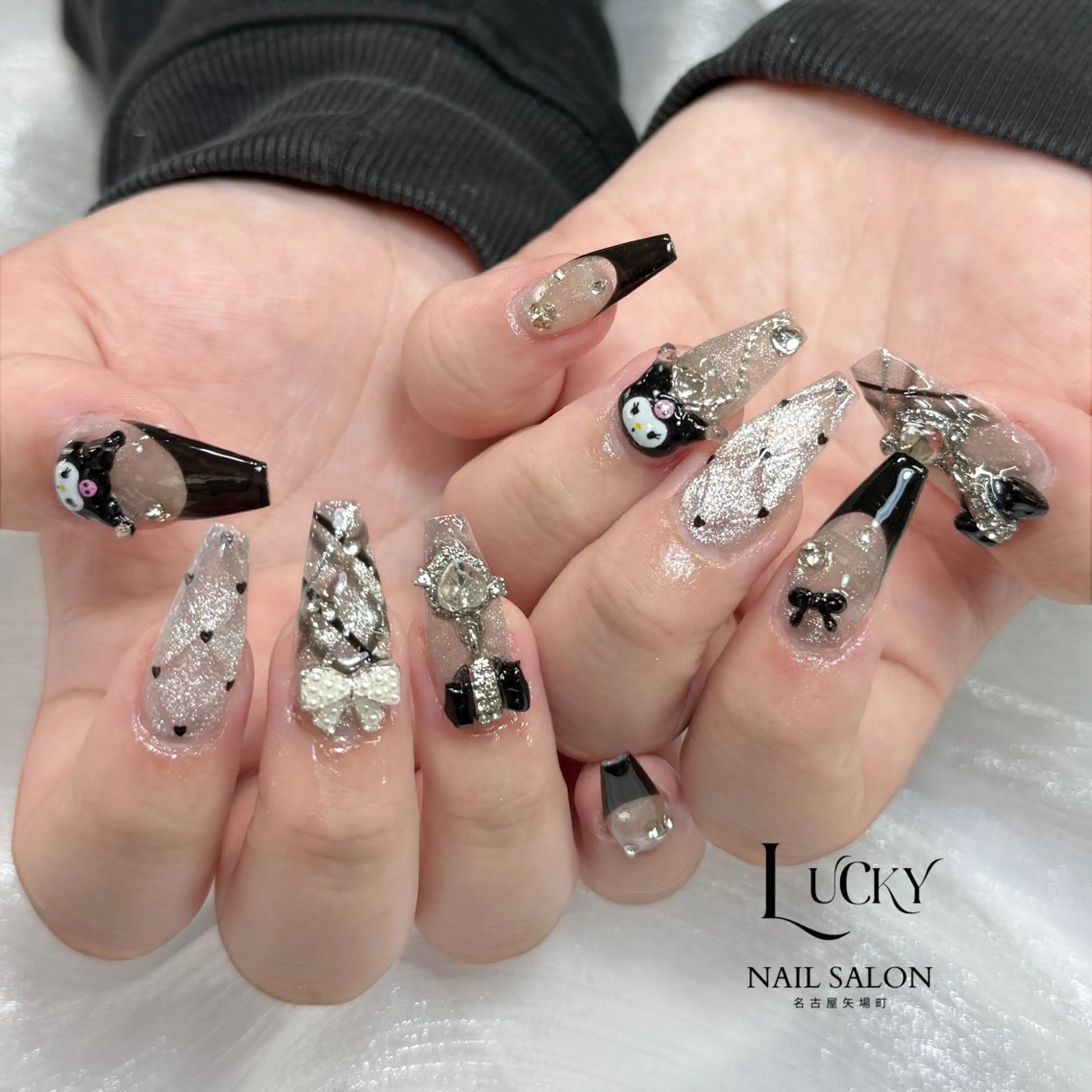 ネイル アートネイル ジェルネイル ロングネイル 持ち込み シンプルネイル ハンドネイル Lucky Nail Salonのネイルデザイン