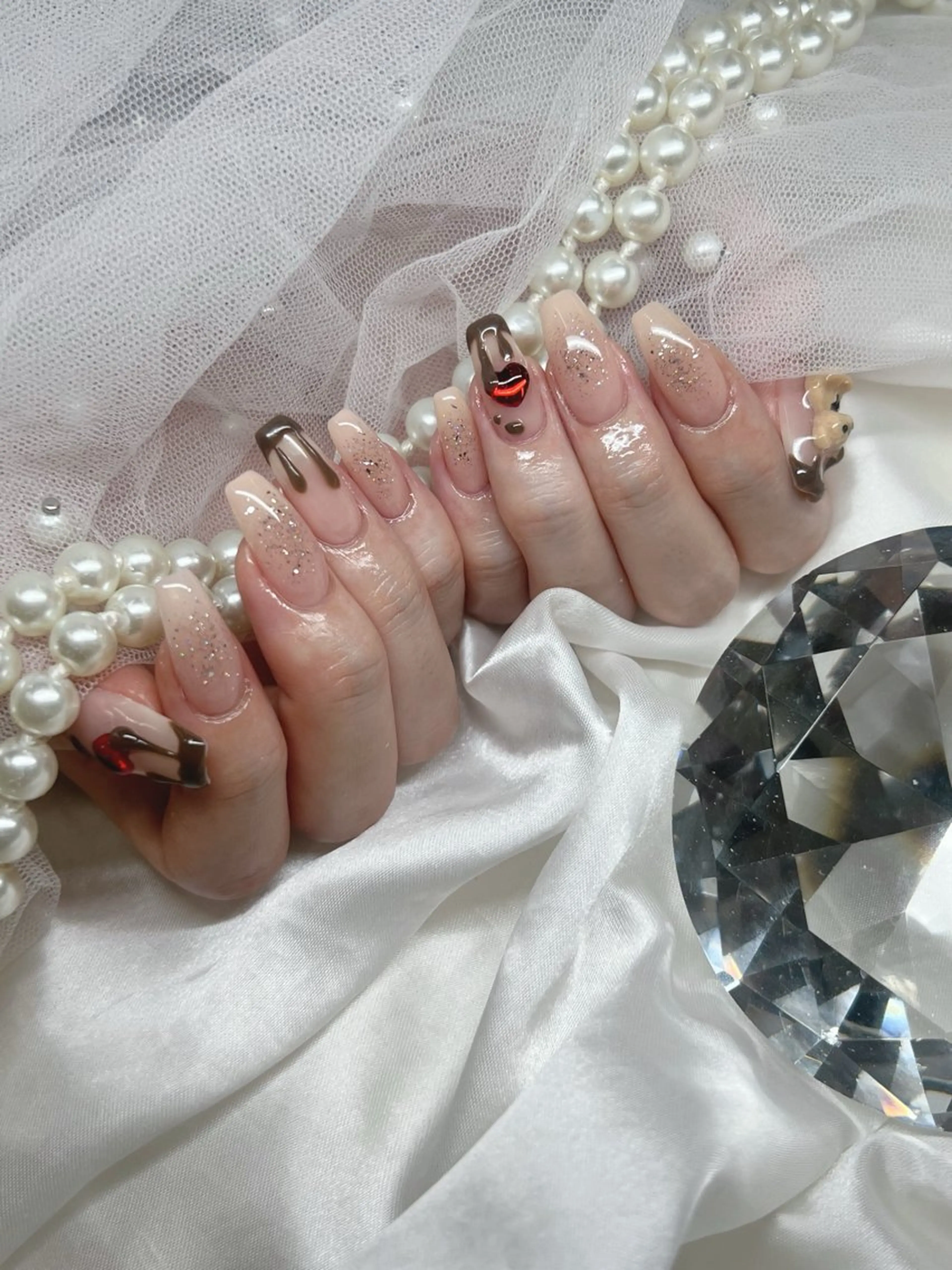 ロング ハンドネイル Nailsalon Angeのネイルデザイン