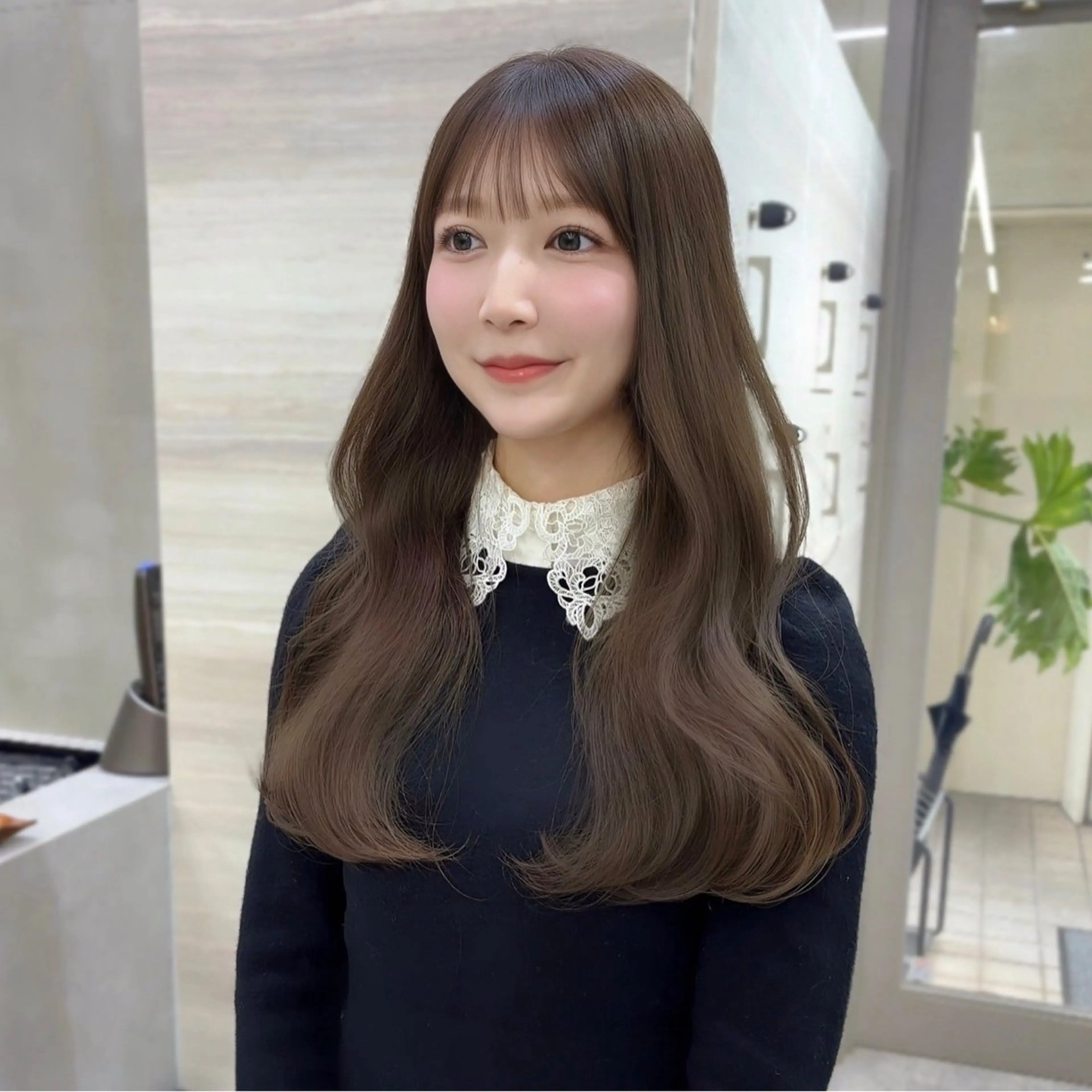 ロング カラー ベージュカラー ブリーチ 透明感カラー ブリーチなしカラー the path sora♡のヘアスタイル