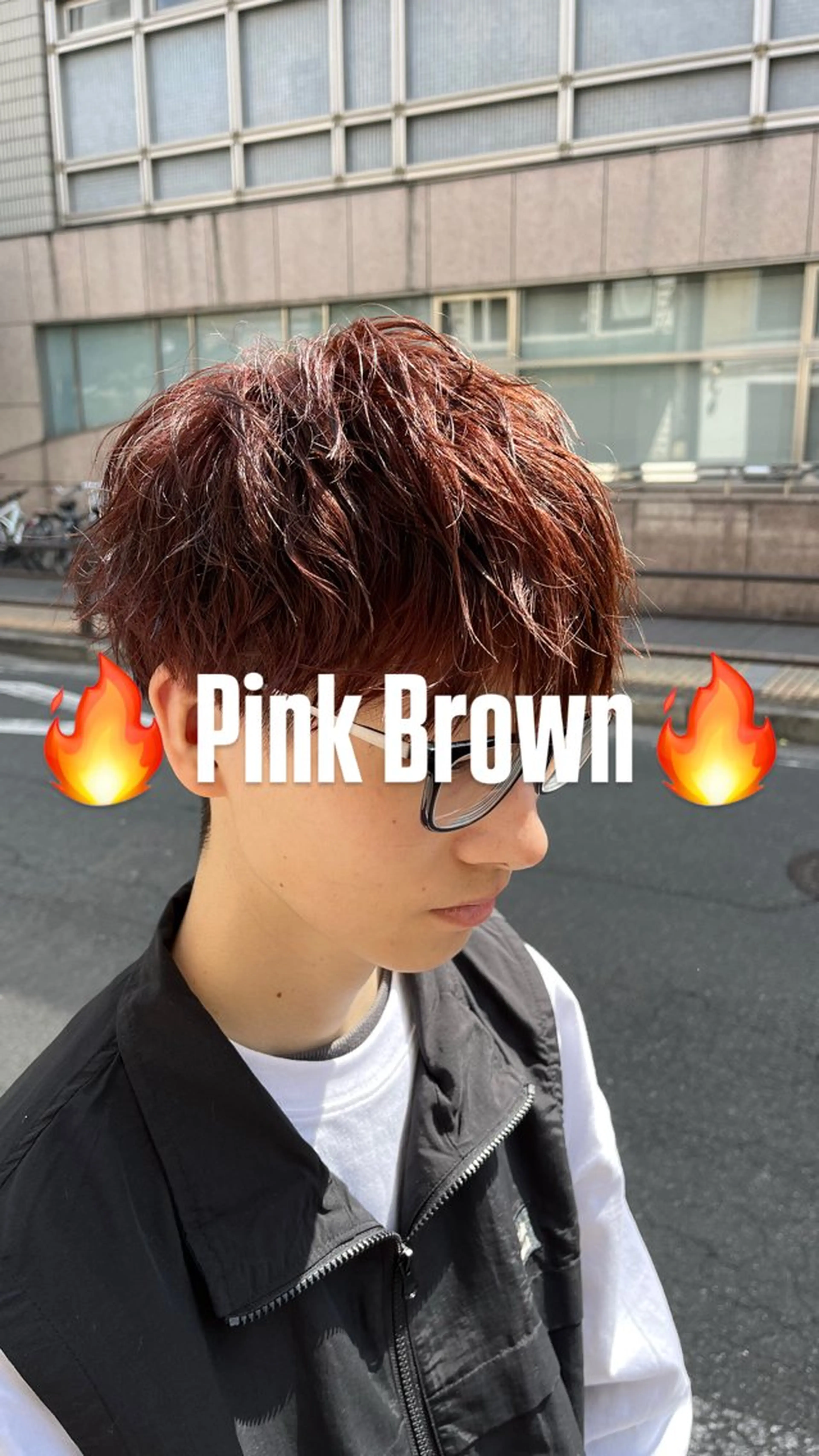 カラー メンズ ブラウンカラー ピンクカラー カット ヘアカラー 【メンズパーマ専門】 質感職人/牧野成瀬のヘアスタイル