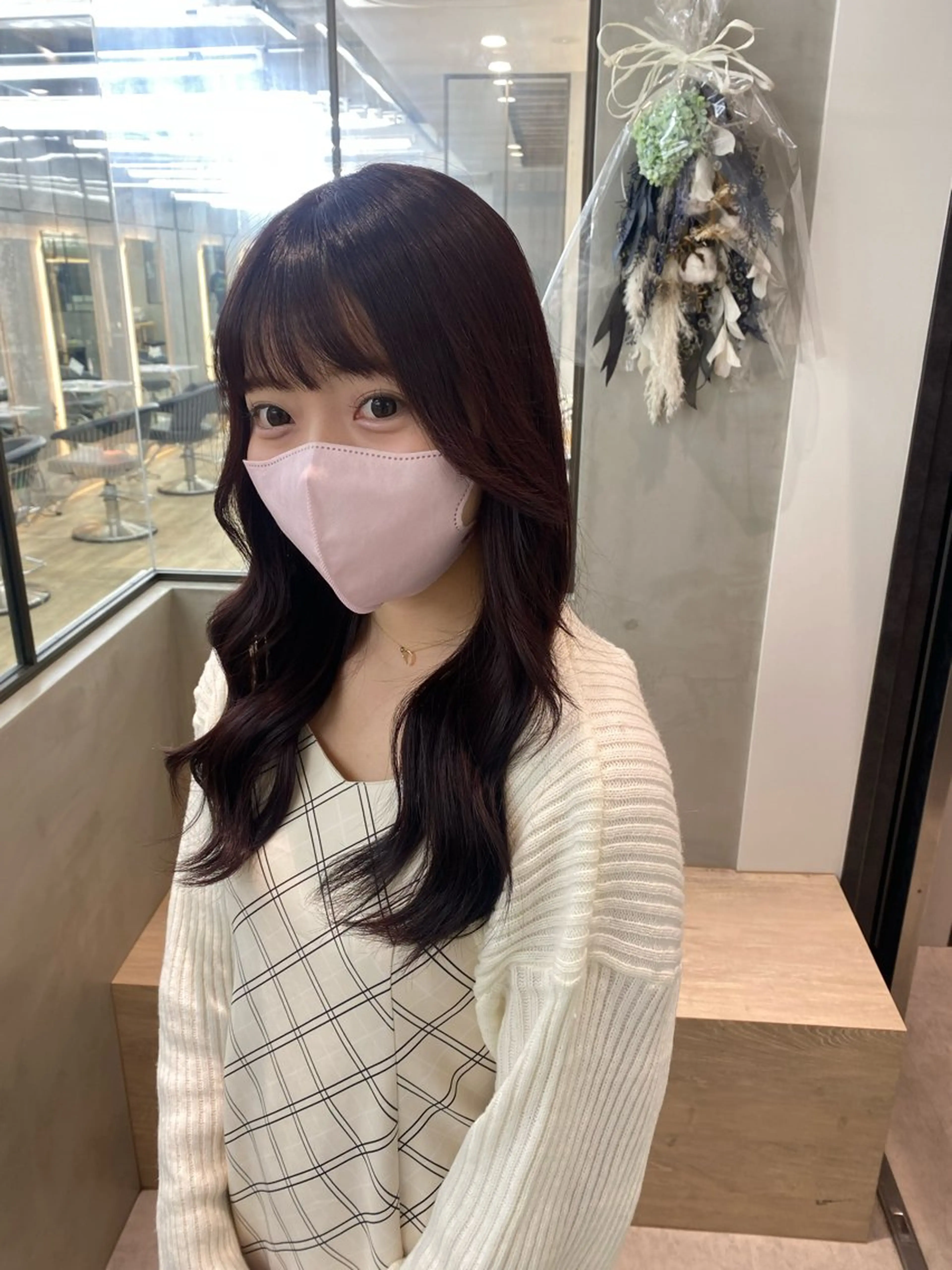 カラー りな💗垢抜け前髪/ レイヤー💗縮毛矯正のヘアスタイル