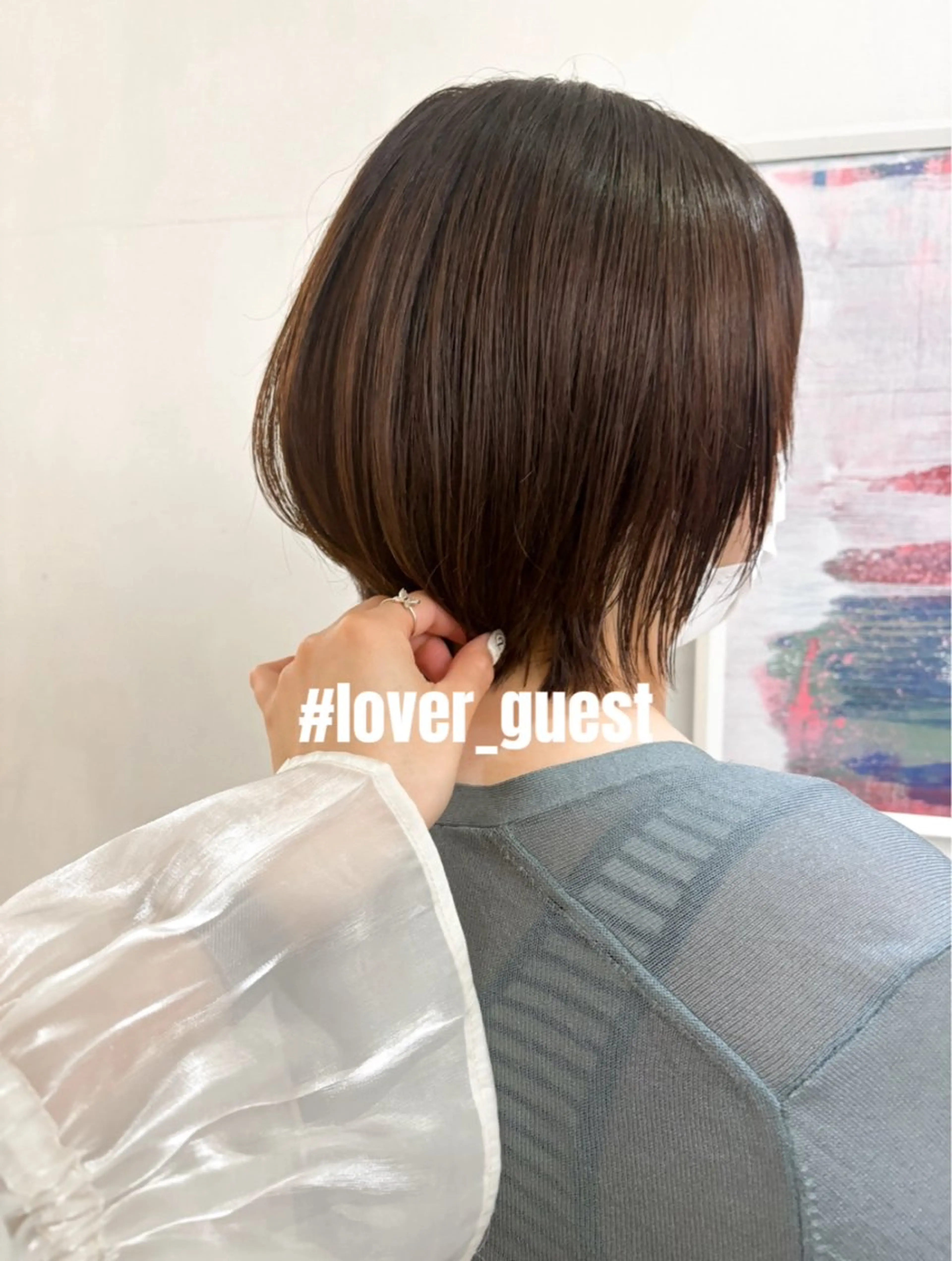 ショート ショートボブ ボブ くびれヘア ショートヘア 結莉/ボブ/ 縮毛矯正のヘアスタイル
