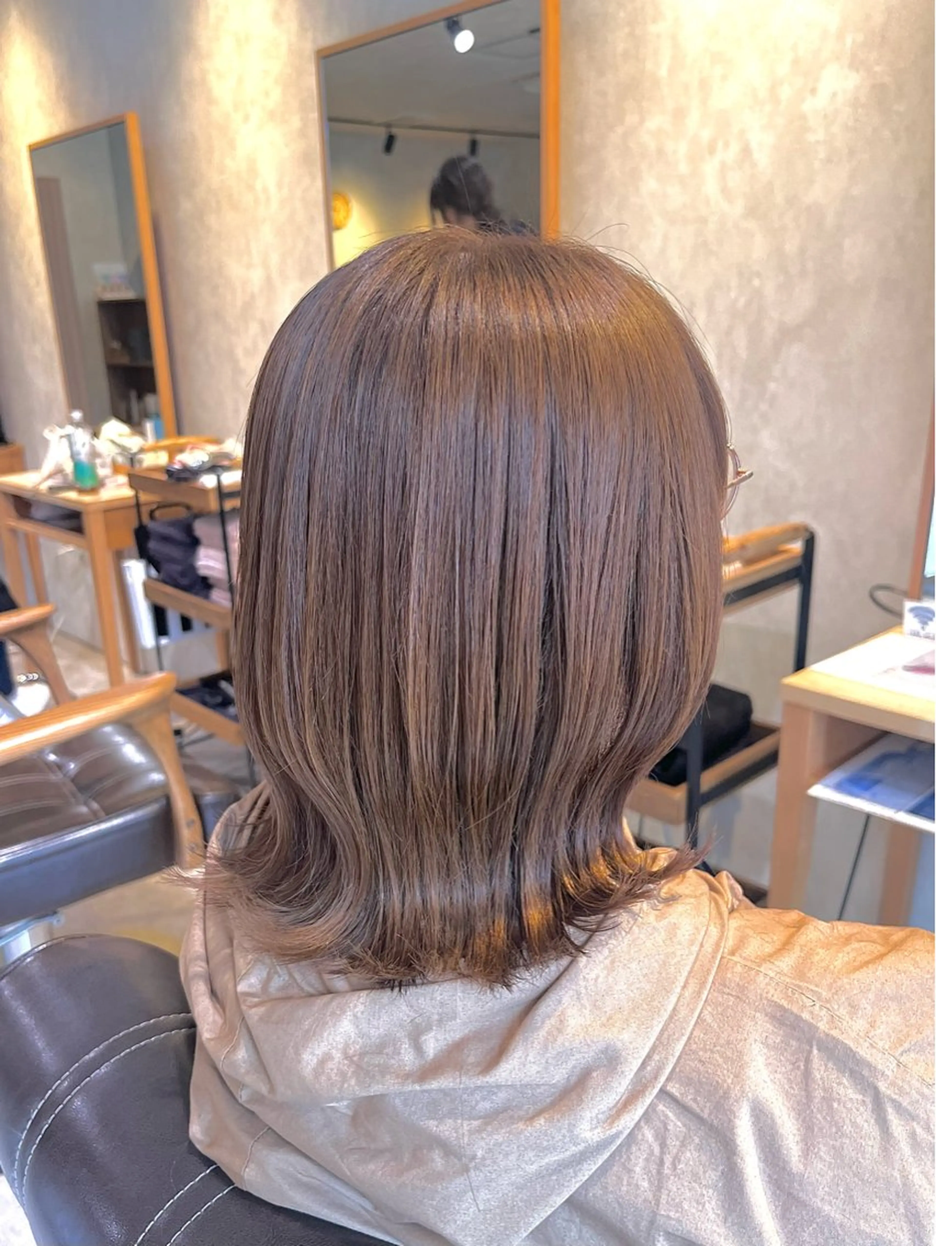 ミディアム カラー ベージュカラー ブリーチ ブリーチなしカラー カット ヘアカラー トリートメント ボブ/murata ⠀ ⠀ ⠀のヘアスタイル