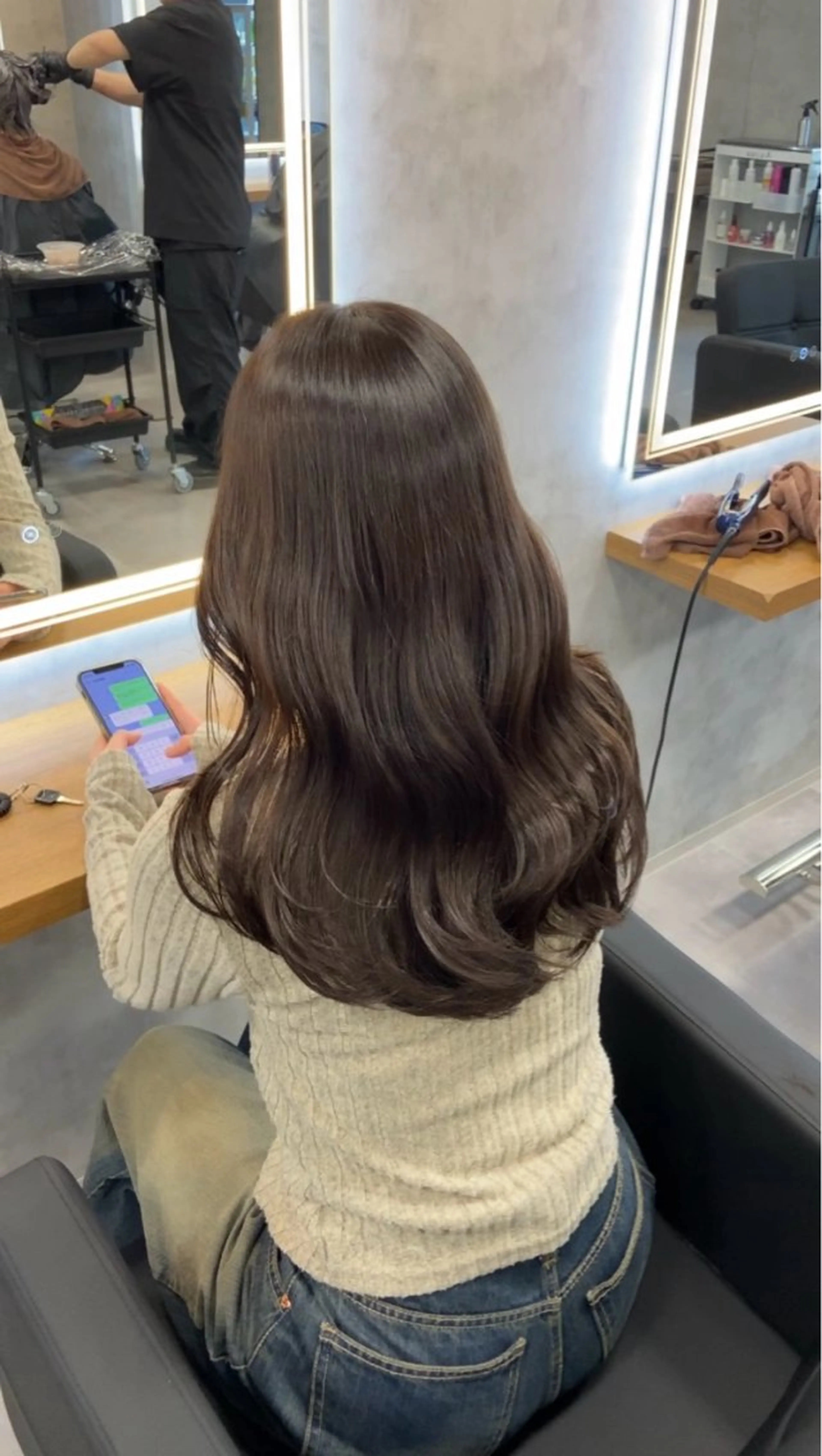 ロング カラー ヘアアレンジ カット ヘアカラー トリートメント ヘアセット レイヤー×透明感カラ ーHAYATOのヘアスタイル