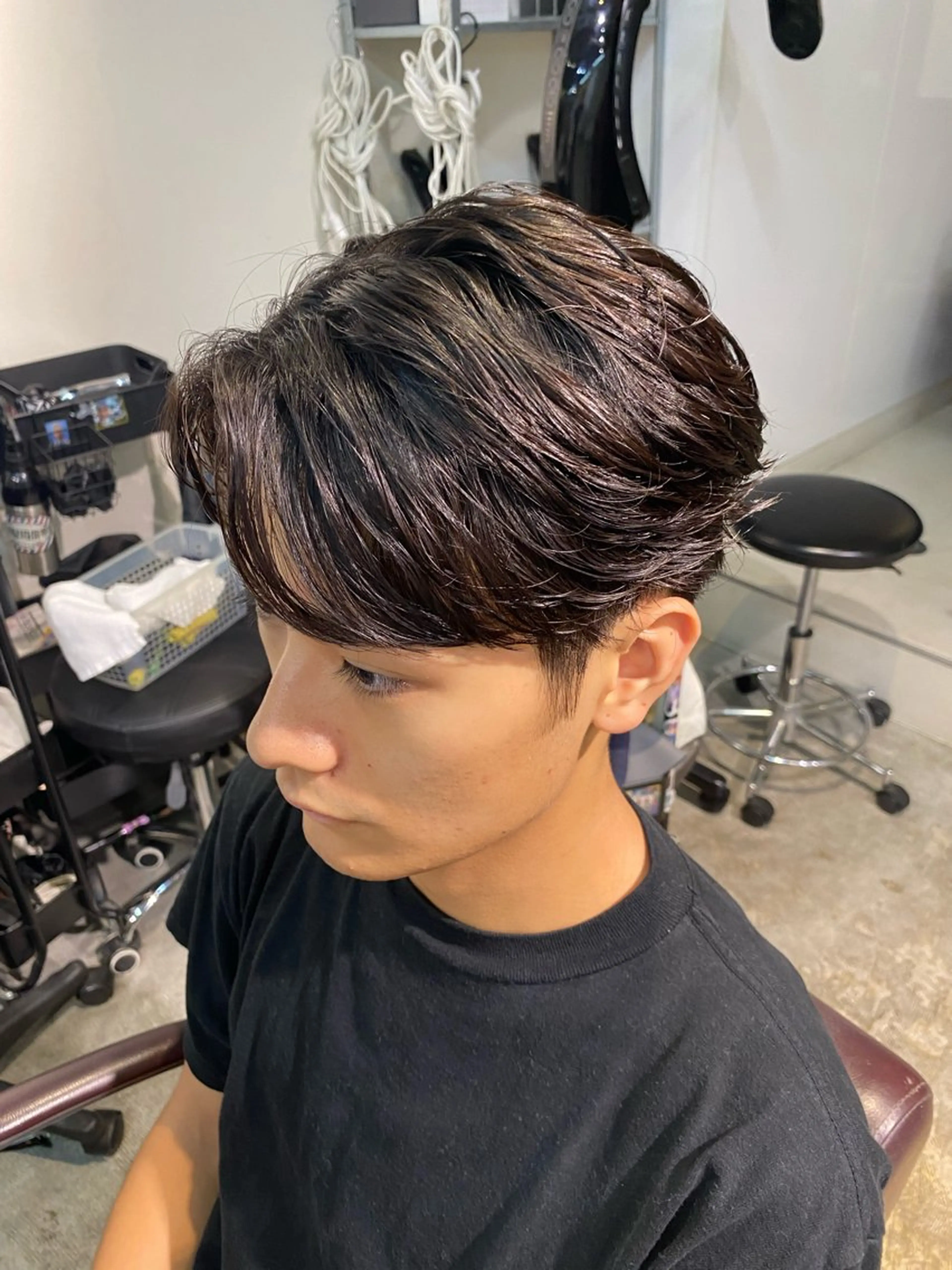 パーマ メンズ カット パーマ パーマ特化/フェザー パーマシャドウ/真生のヘアスタイル