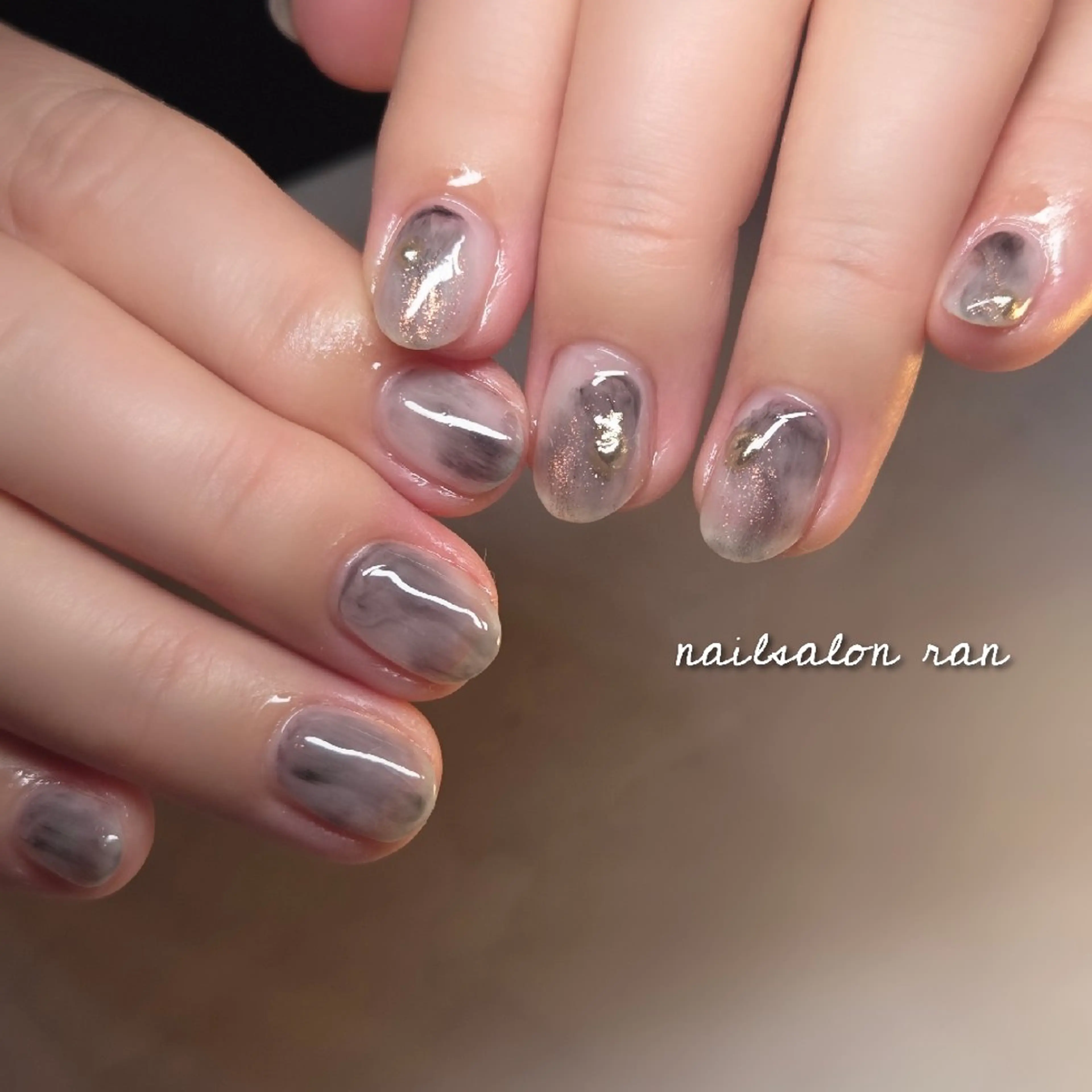 ネイル ニュアンスネイル ハンドネイル ハンドケア nailsalon ranのネイルデザイン