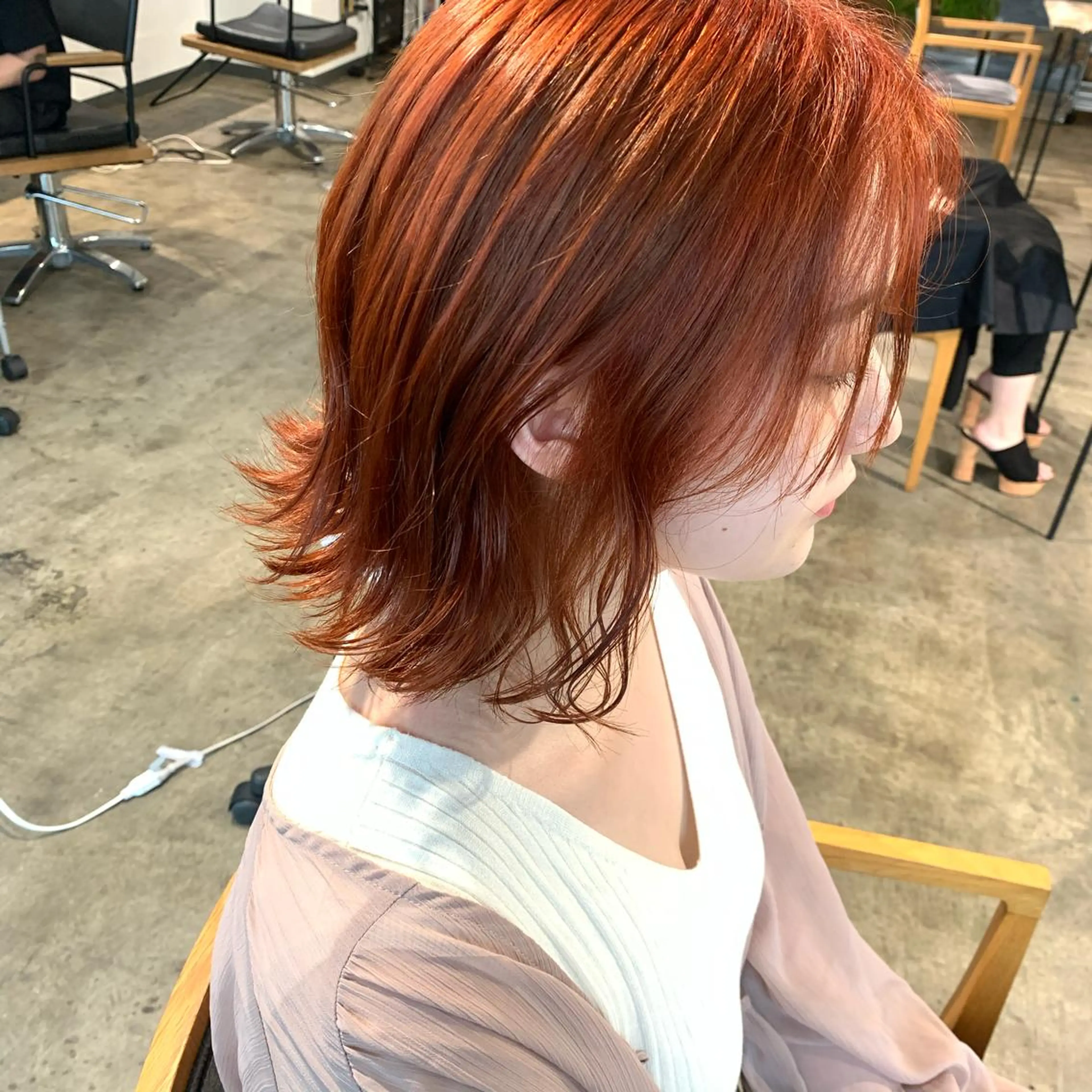 ミディアム ヘアカラー トリートメント etore 矢場町 南沙希のヘアスタイル