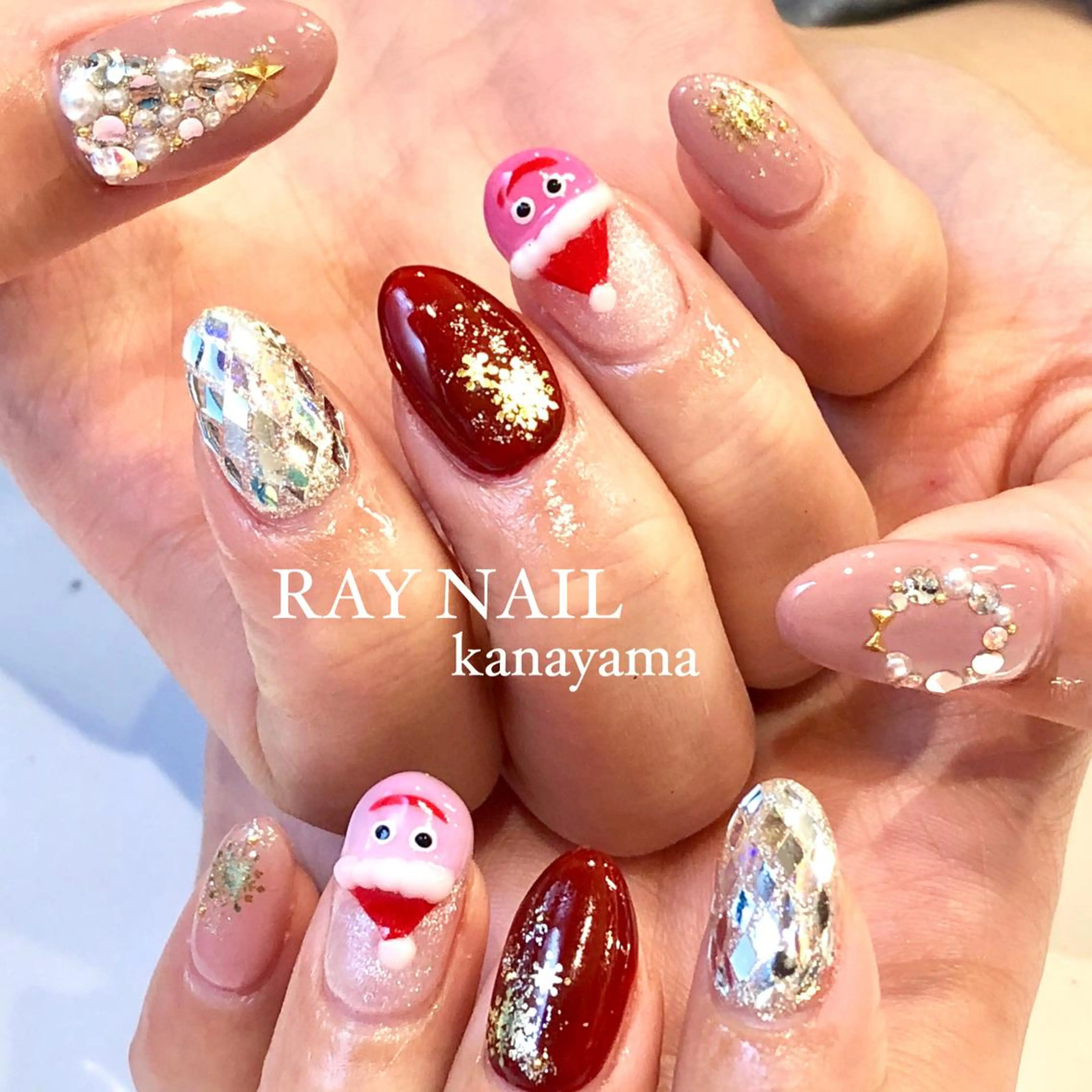 ネイル 冬ネイル クリスマス Arowa 伊田のネイルデザイン