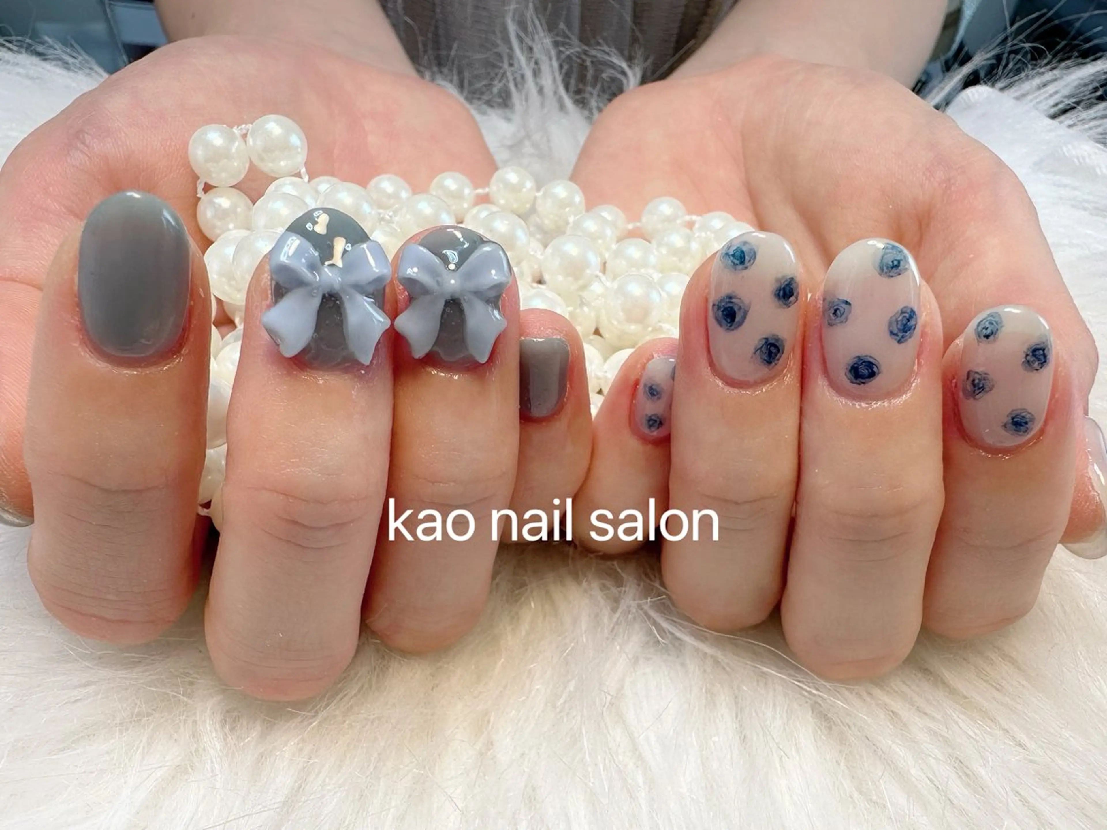 ネイル ハンドネイル kao nail マグネット/長さだしのネイルデザイン