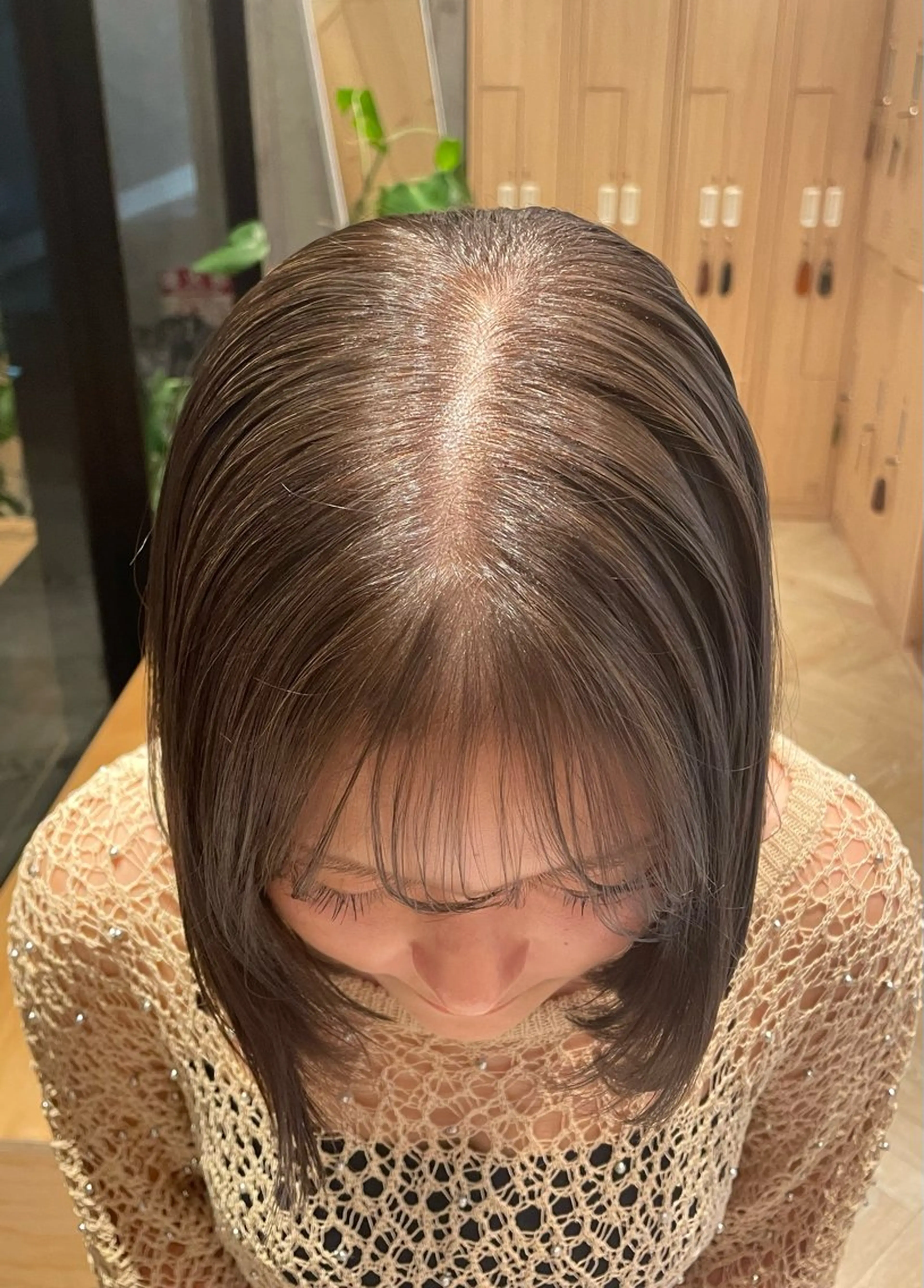 ミディアム カラー ヘアカラー トリートメント うる艶カラー/美髪 トリートメント/めいのヘアスタイル