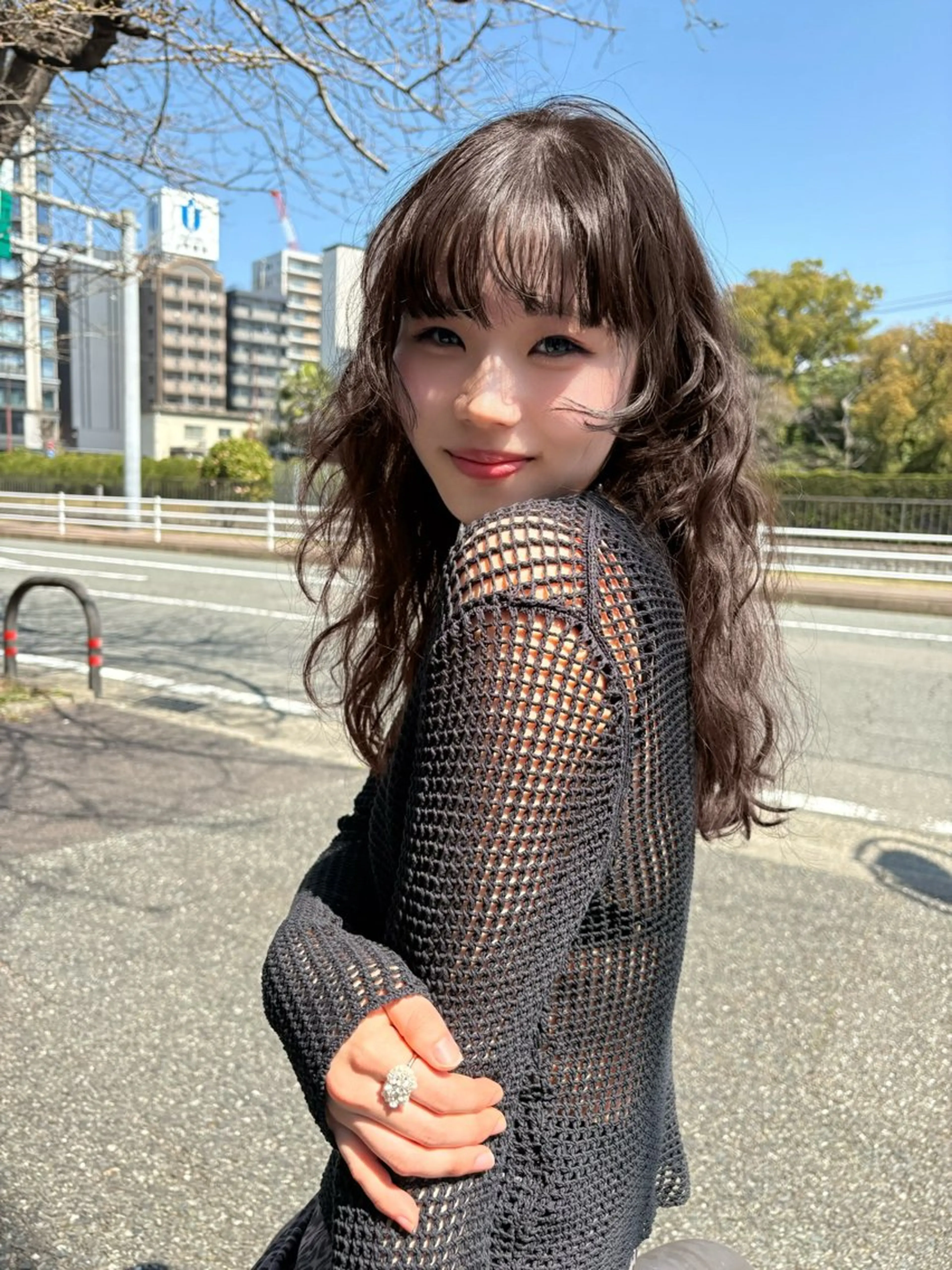 ロング レイヤーカット カット パーマ qpula クプラのヘアスタイル