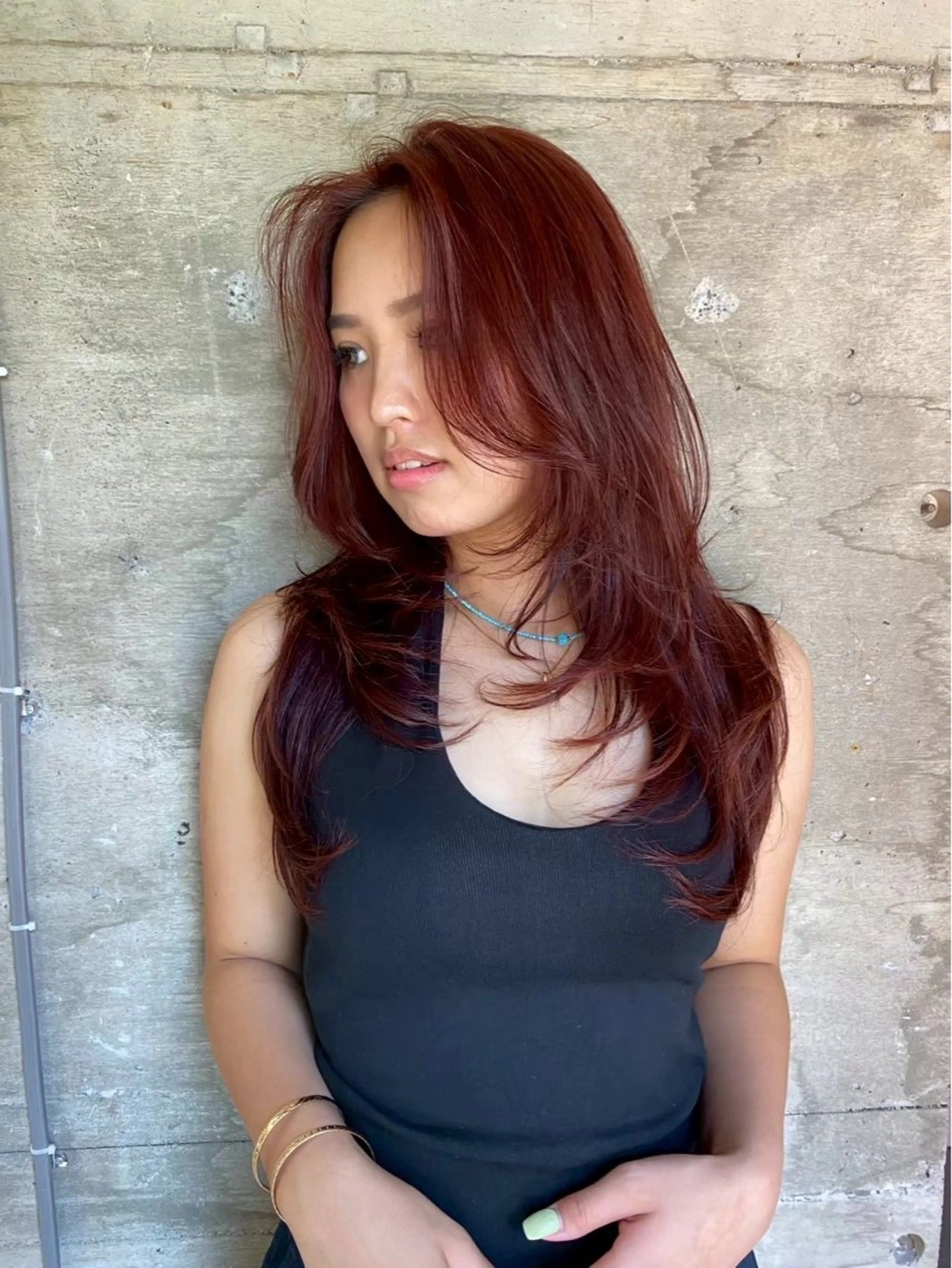 カラー ヘアカラー 透明感カラー/海外風 レイヤー/mao🗽のヘアスタイル