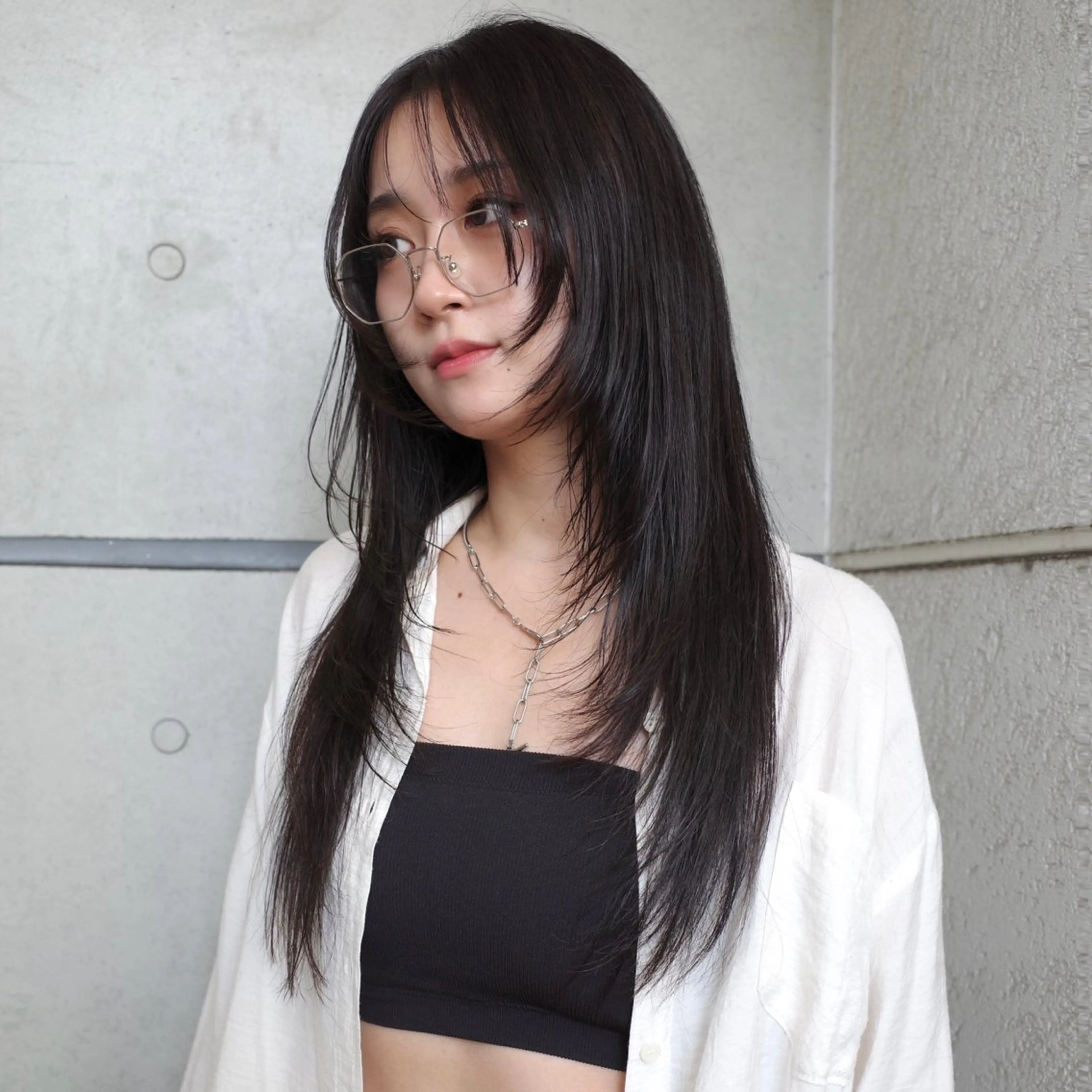 ロング カラー ベージュカラー 透明感カラー グレージュ レイヤーカット カット ヘアカラー トリートメント nonoka オリーブ/レイヤーのヘアスタイル