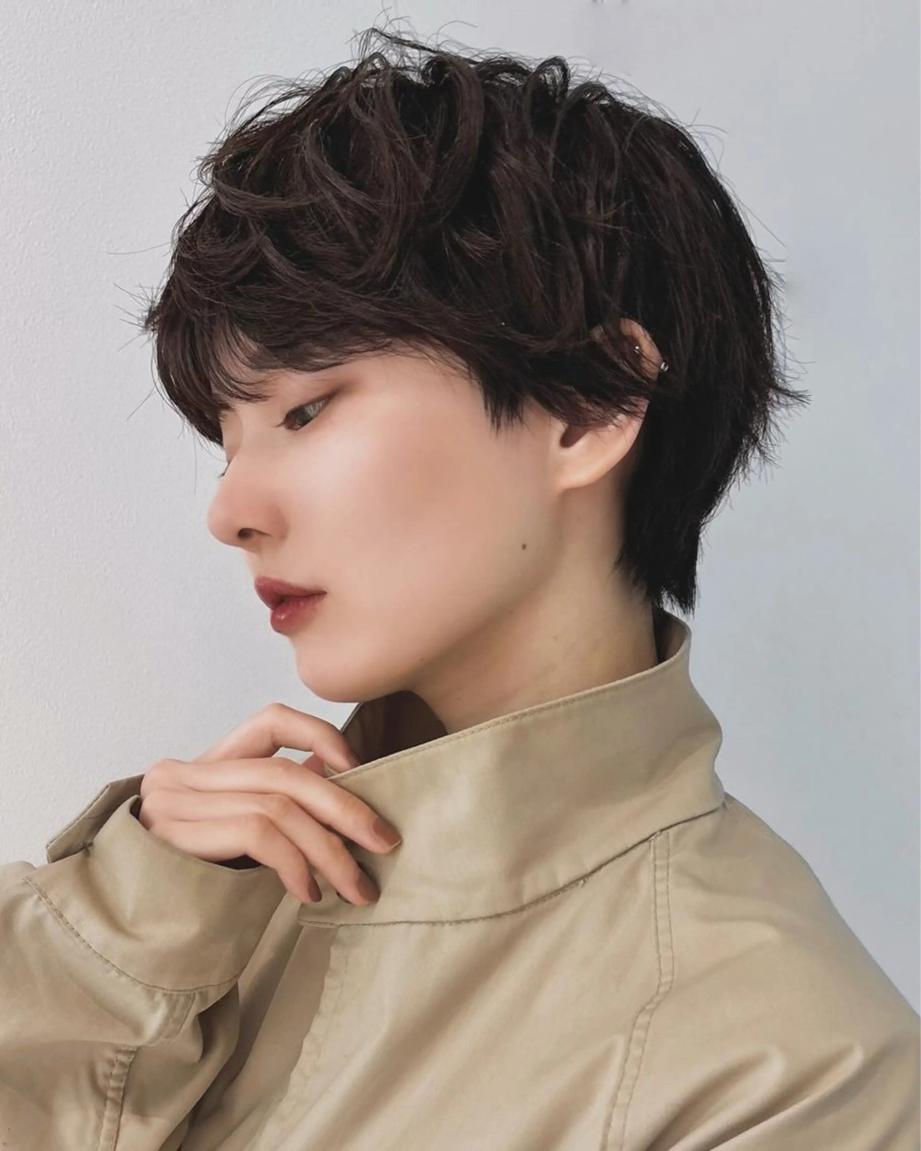 ショート パーマ カット パーマ 渡邊 百咲のヘアスタイル