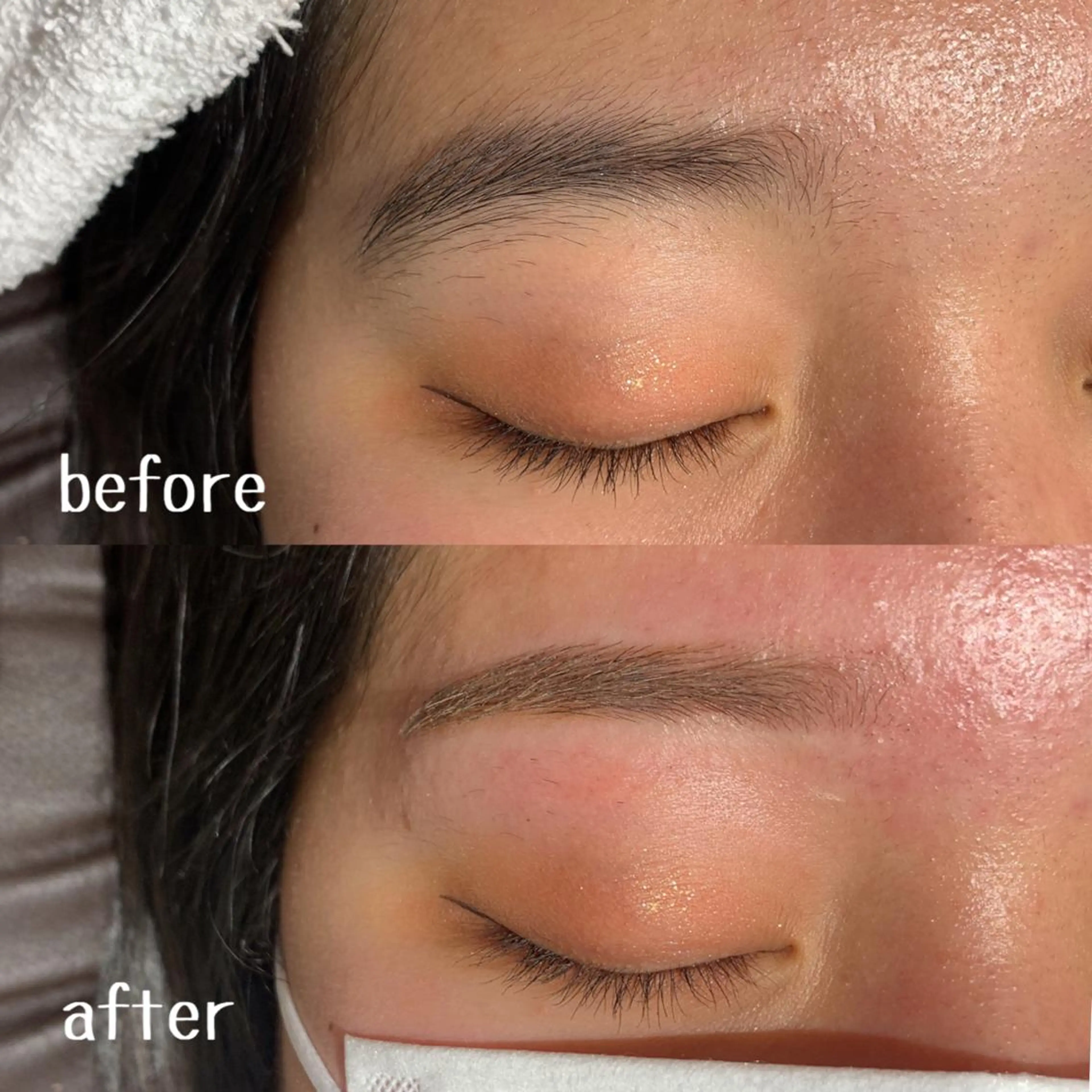 アイブロウ 眉毛ワックス脱毛 litva 鏡ほのかの眉毛・アイブロウイメージ