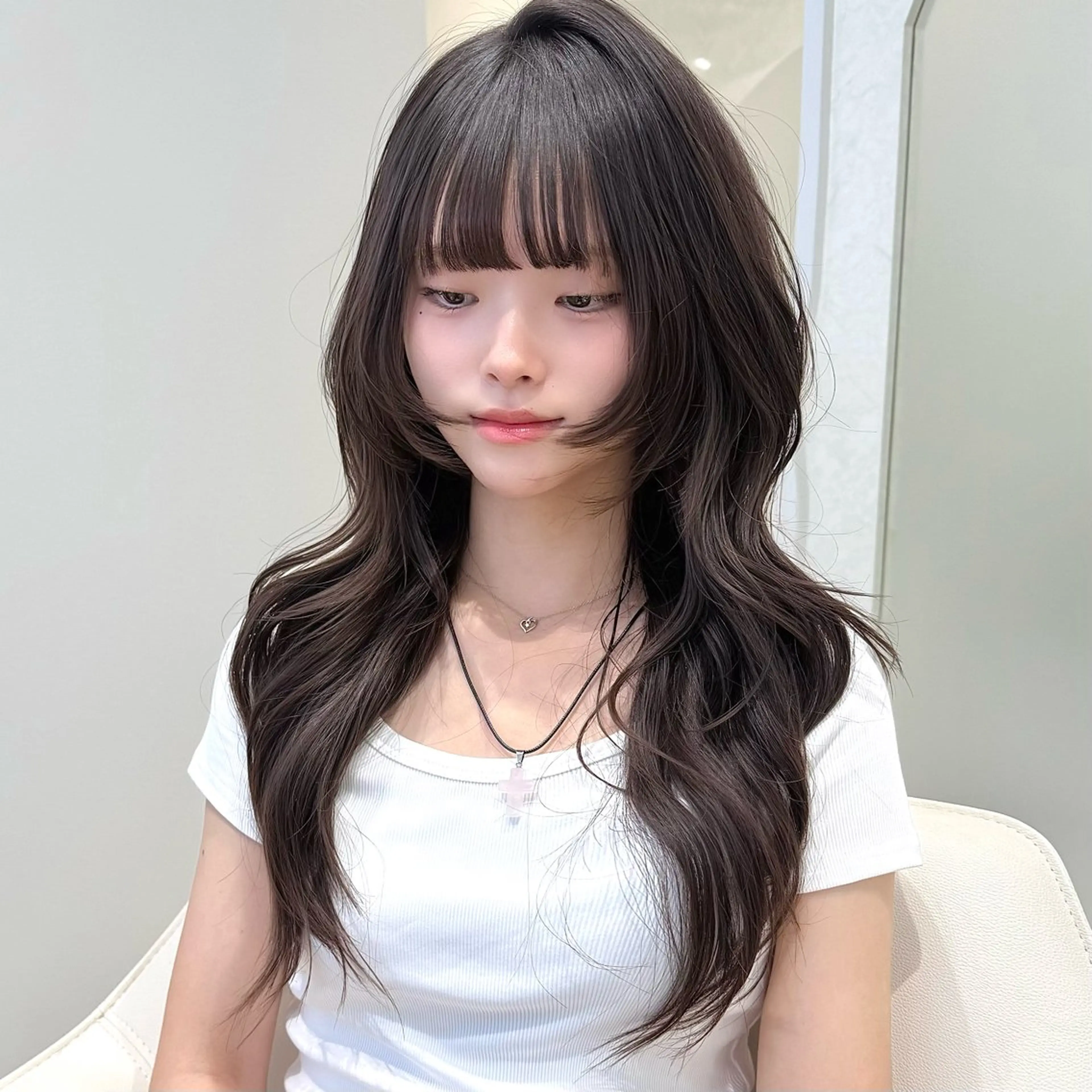 ロング 韓国𝐻𝑎𝑖𝑟 🇰🇷🖤ハラのヘアスタイル