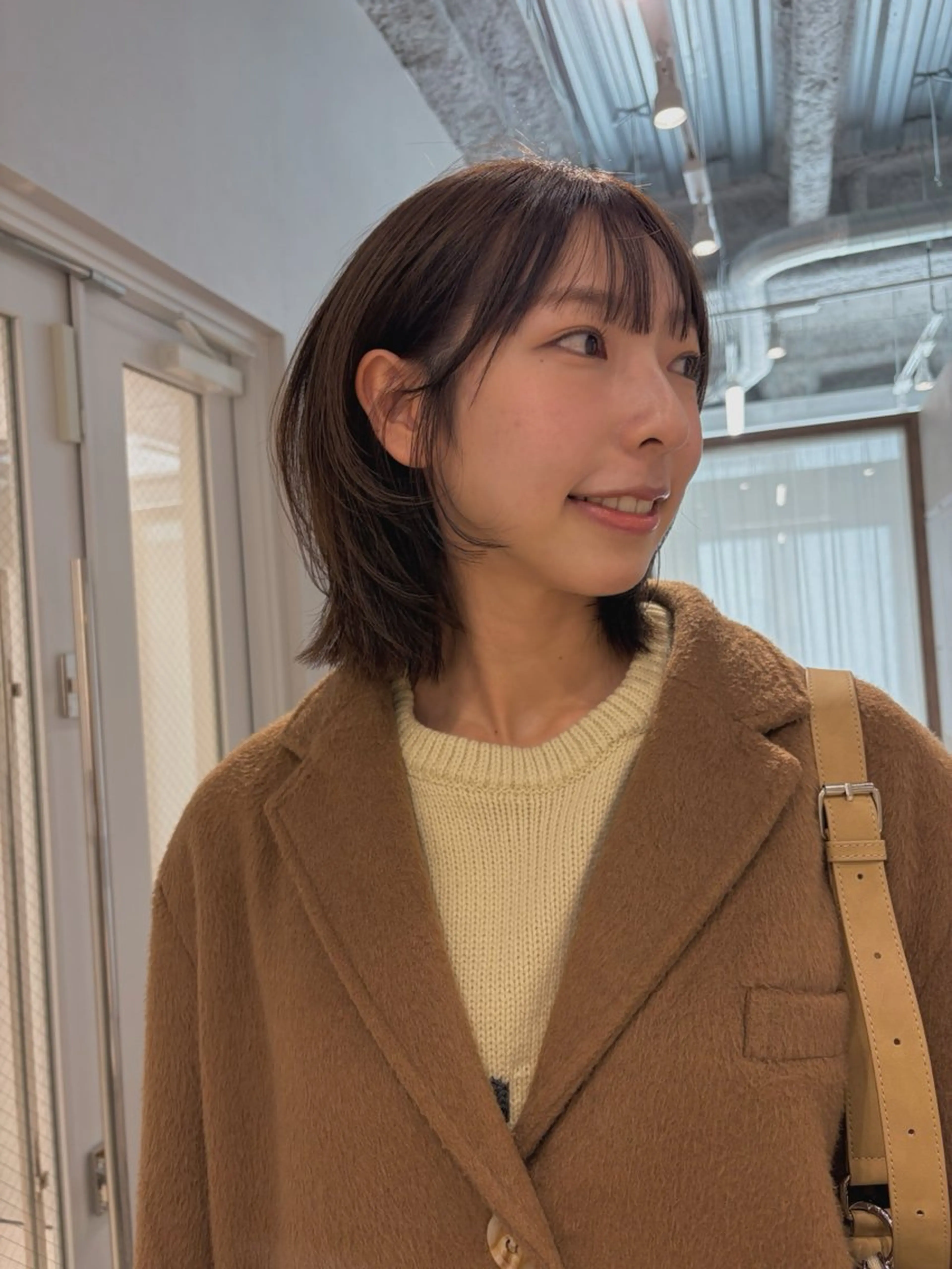 ミディアム カラー ベージュカラー ラベンダーカラー 砂原 ひよりのヘアスタイル
