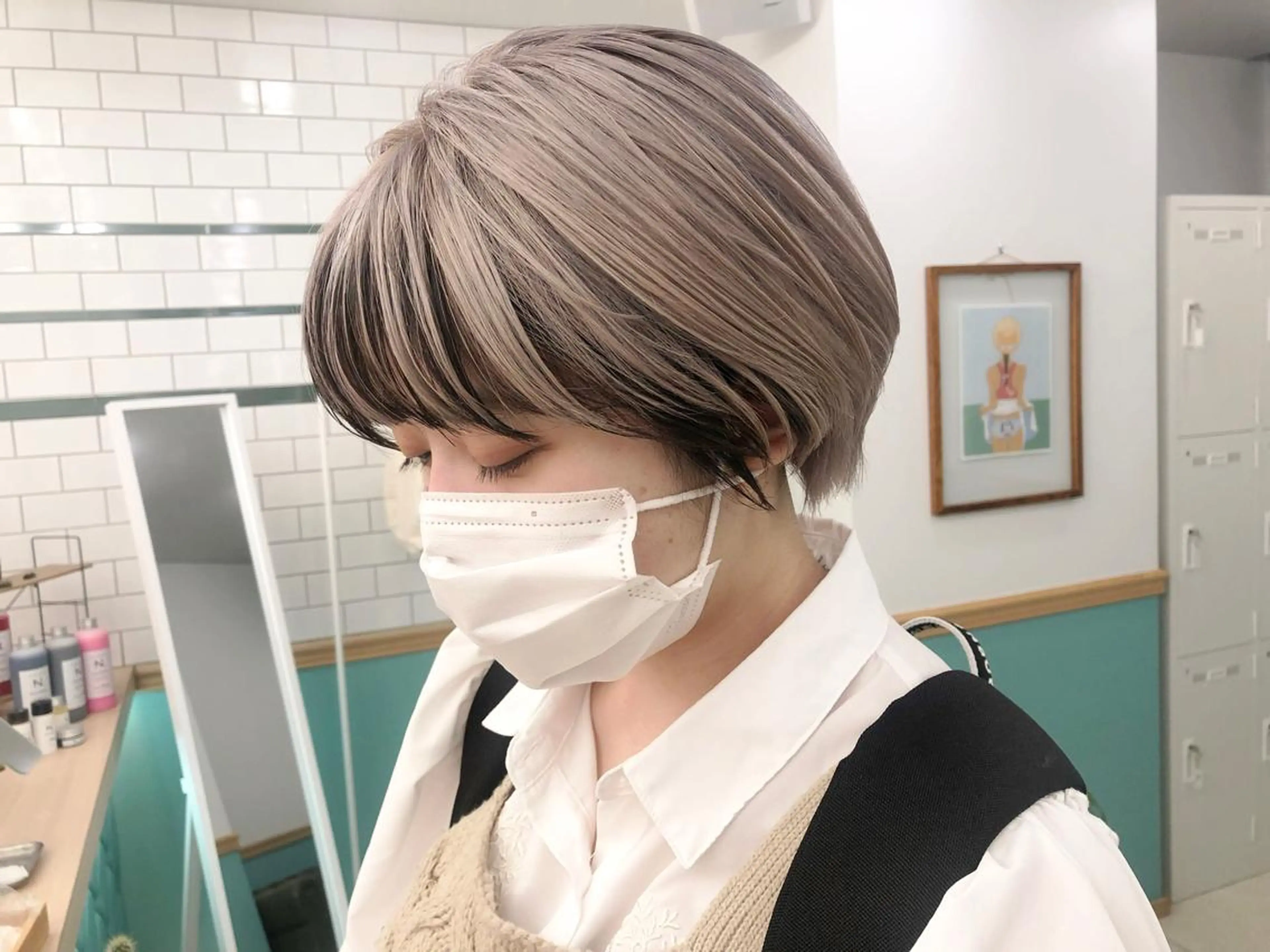 ショート ☕️ベージュカラー 内藤光哉☕️のヘアスタイル