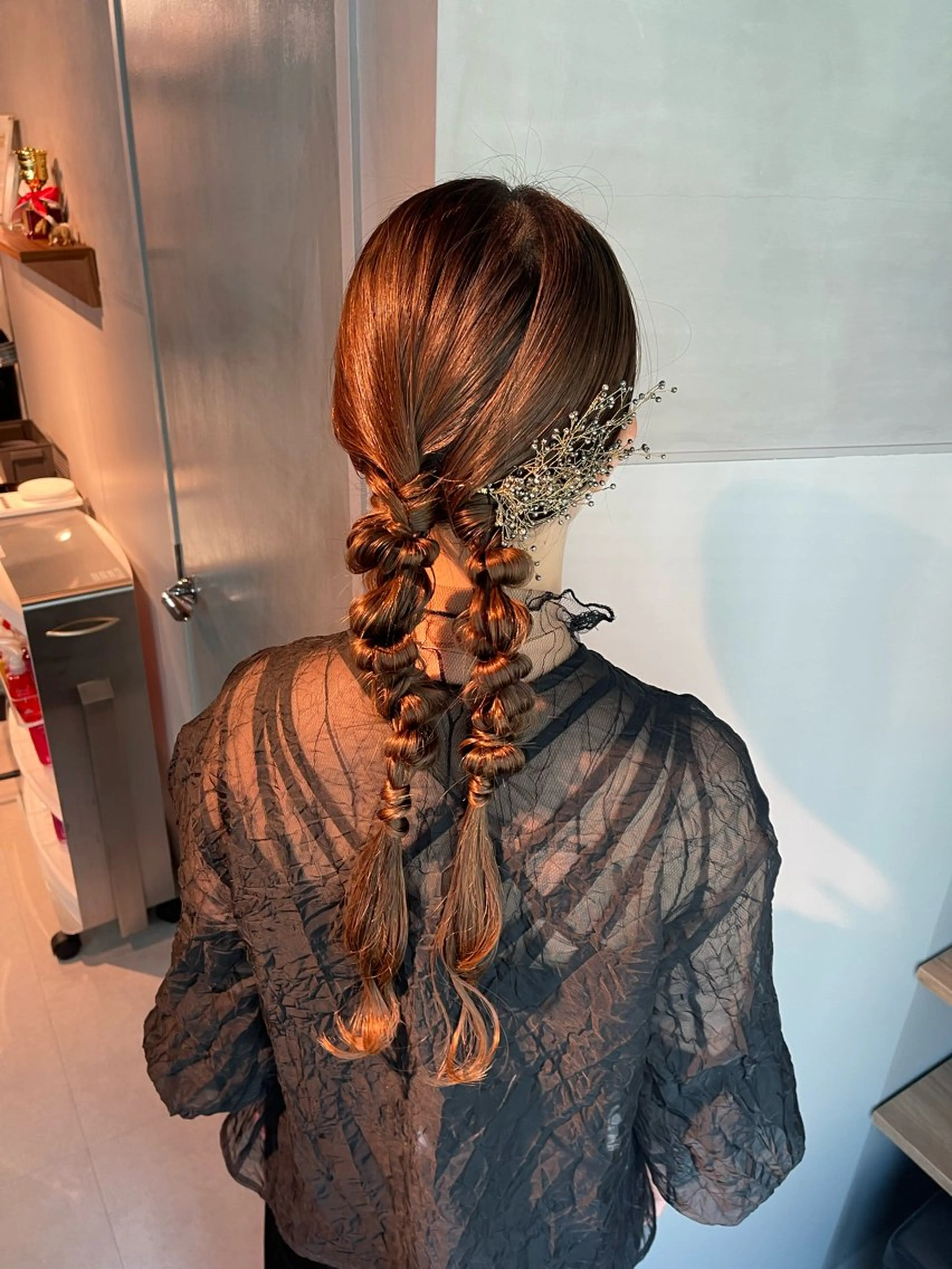 ヘアアレンジ ポニーテール 結婚式・ブライダル 卒業式のヘアスタイル ヘアセット charm《銀座》 ヘアセット/縮毛矯正のヘアスタイル