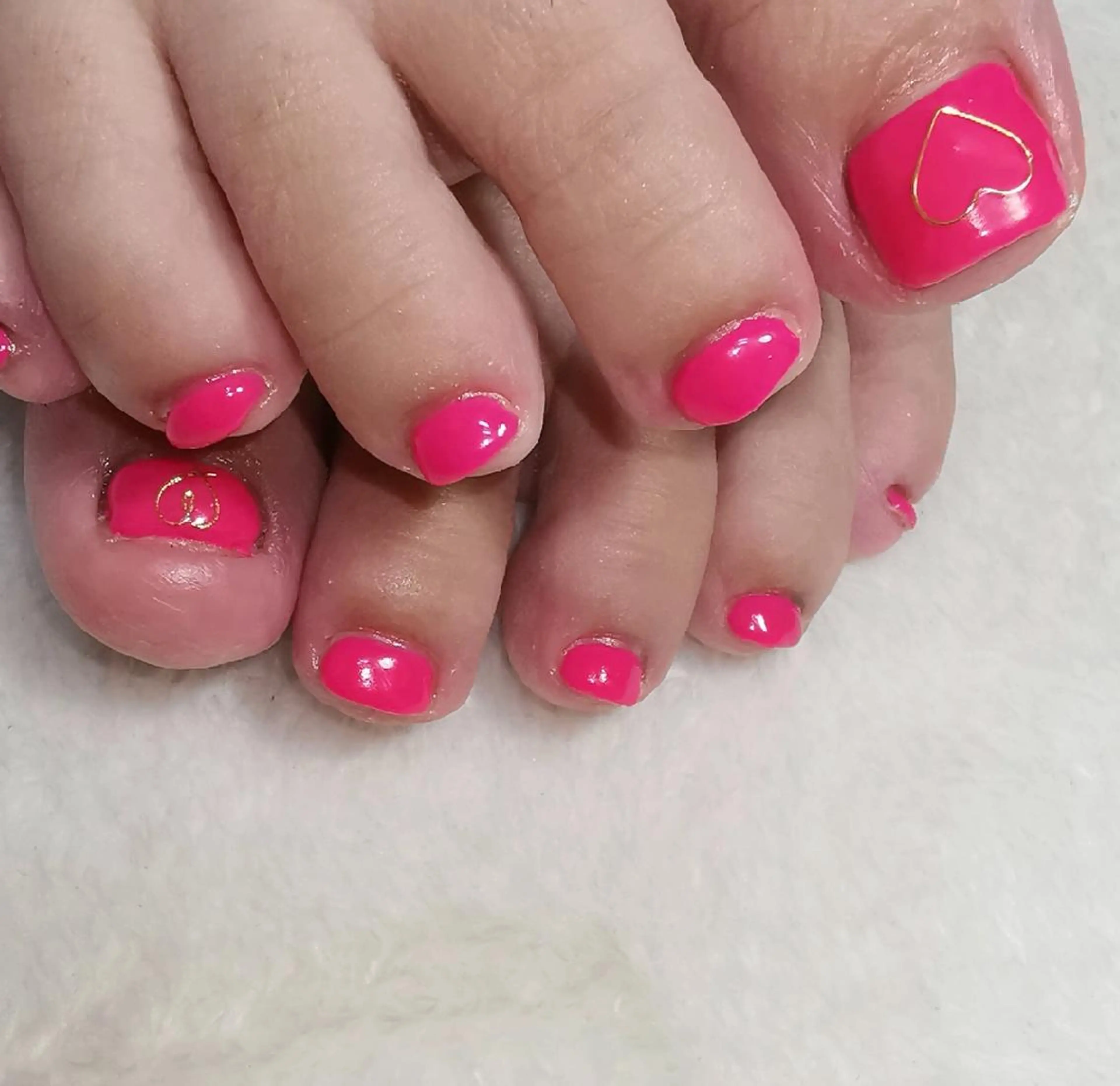 ネイル ハート フットネイル reve あやののネイルデザイン