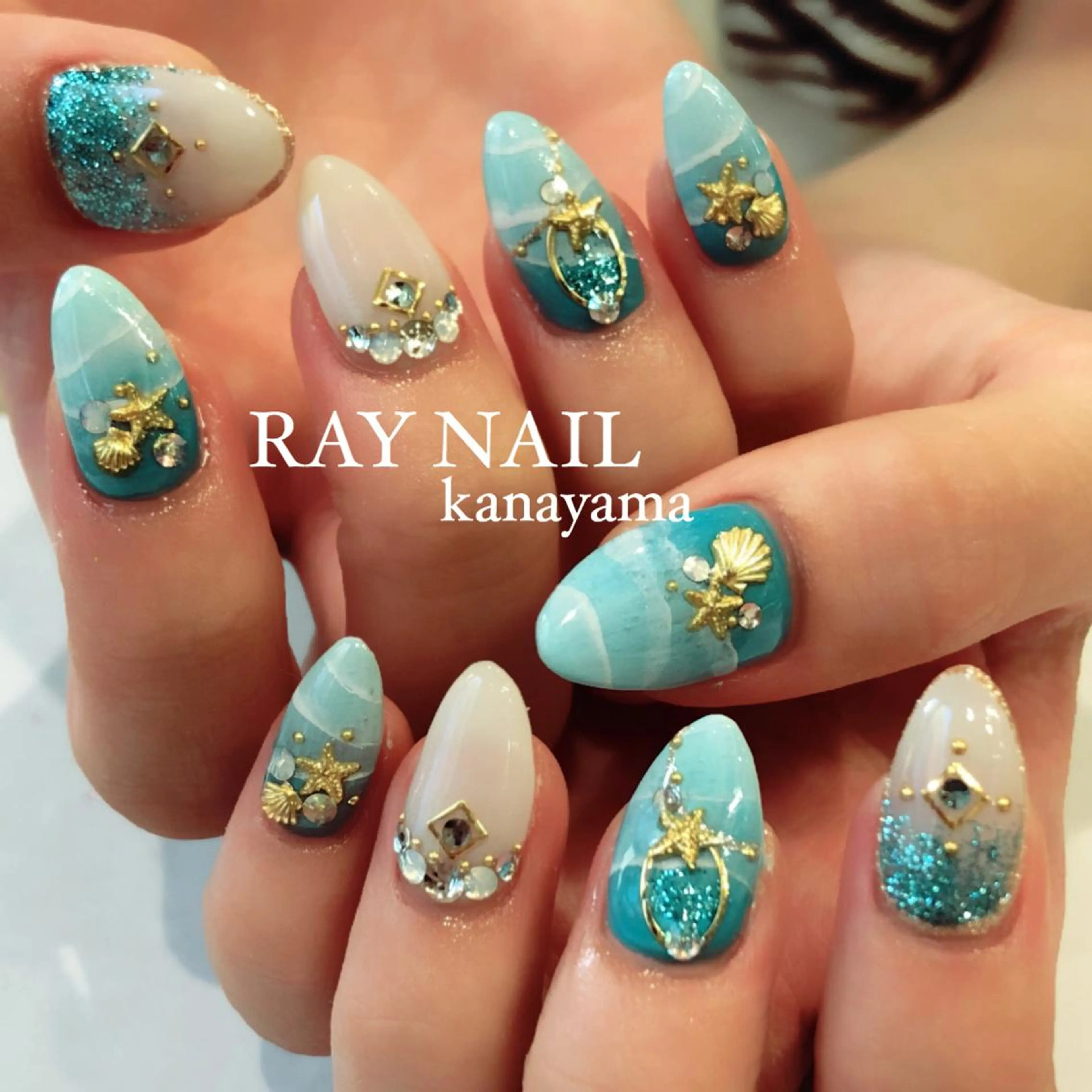 ネイル 夏ネイル Arowa 伊田のネイルデザイン