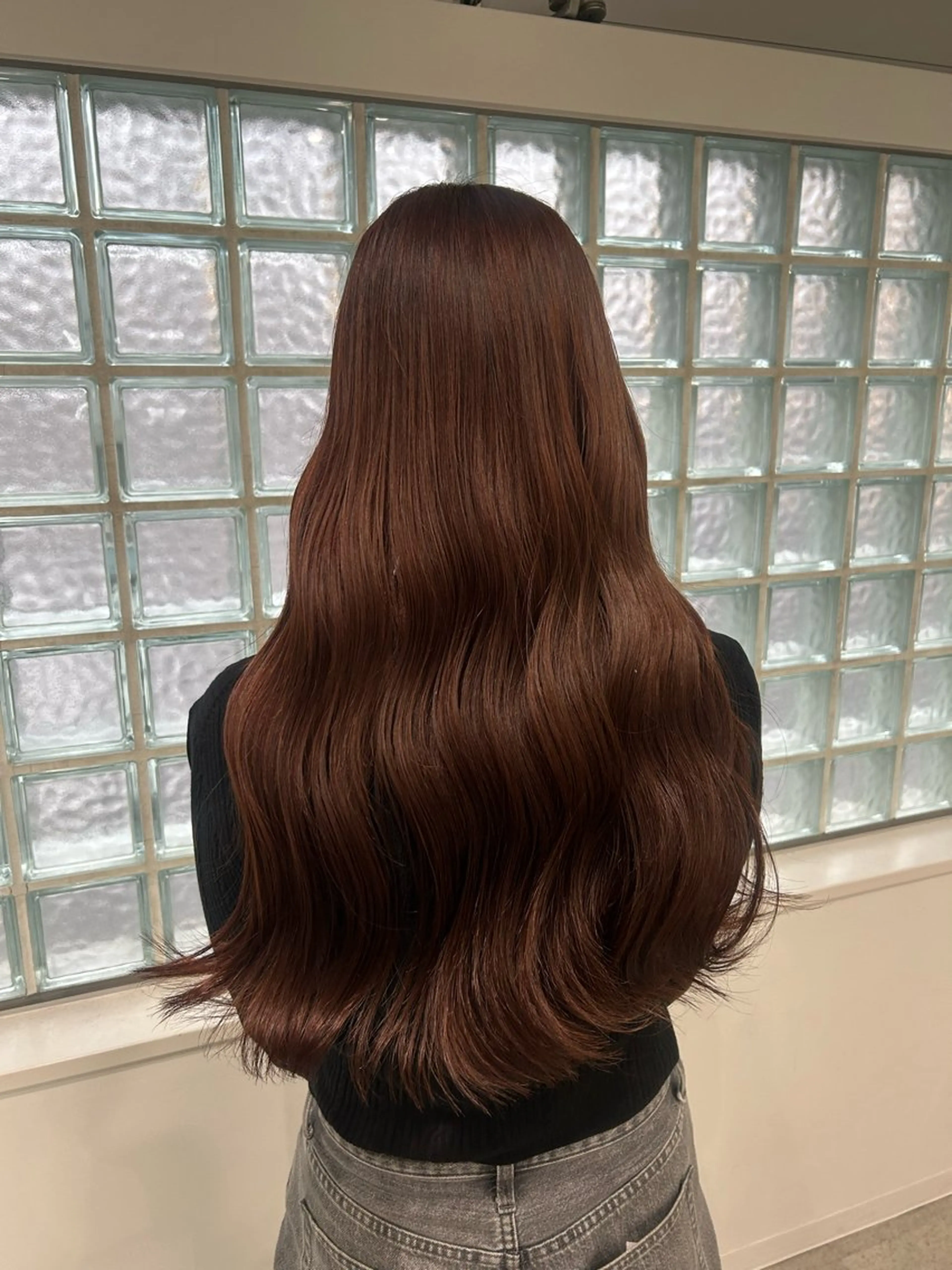 ロング カラー カット 縮毛矯正 愛結 暖色カラー🎀🩰のヘアスタイル