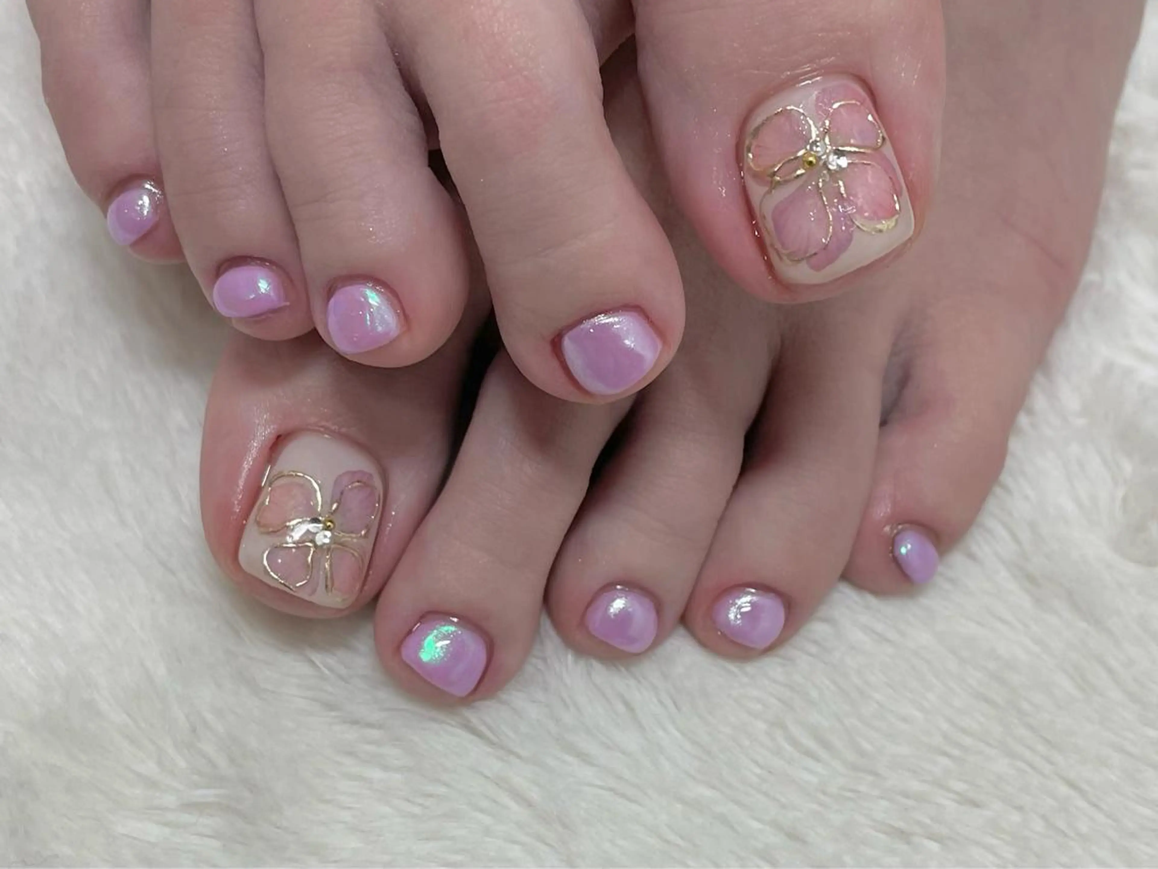 ネイル オーロラネイル riri-nail Rie Endoのネイルデザイン