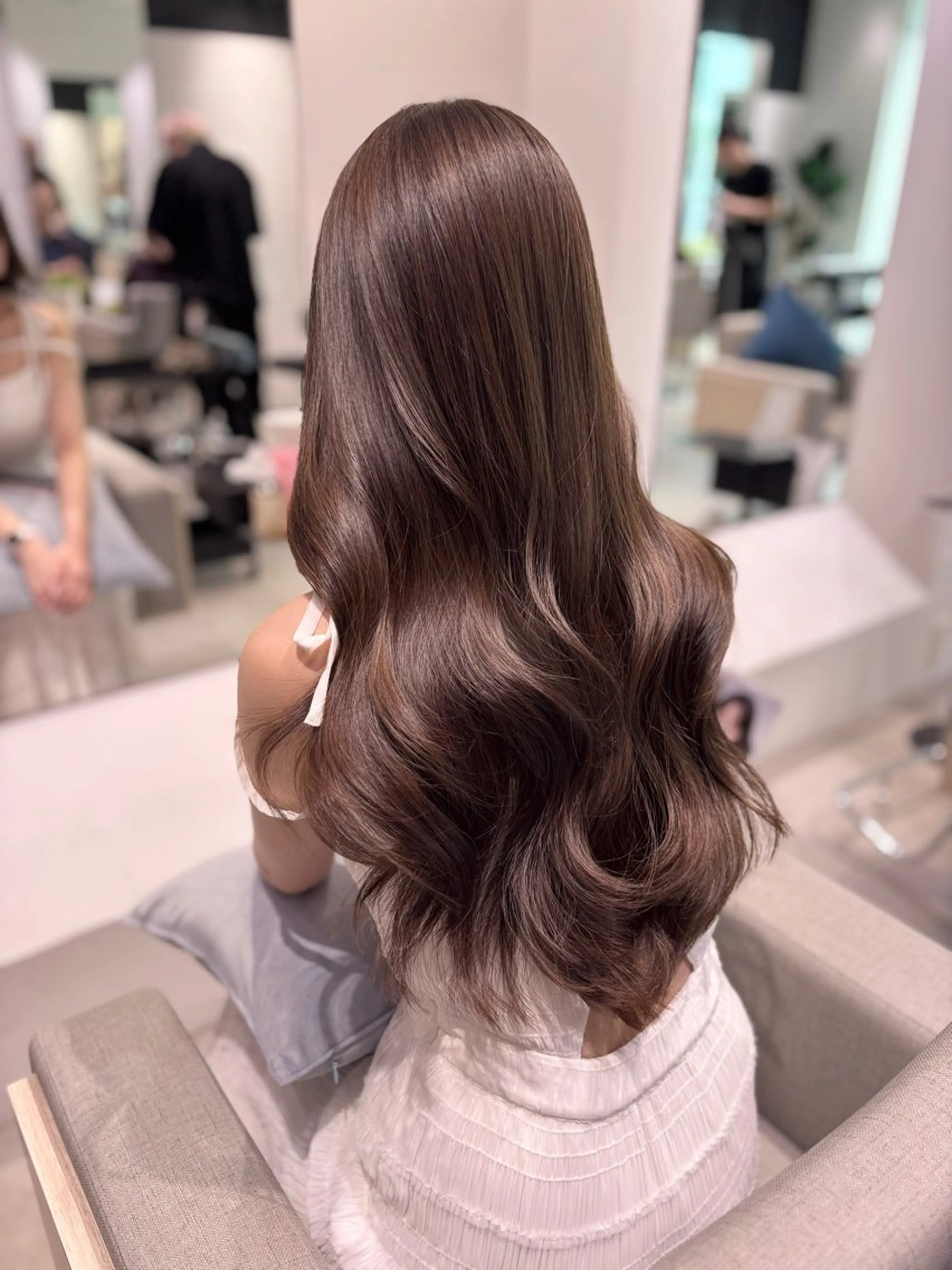 ロング カラー 韓国風ヘア レイヤーカット カット ヘアカラー トリートメント 銀座/韓国レイヤー/ 艶カラー🍓原田侑依のヘアスタイル