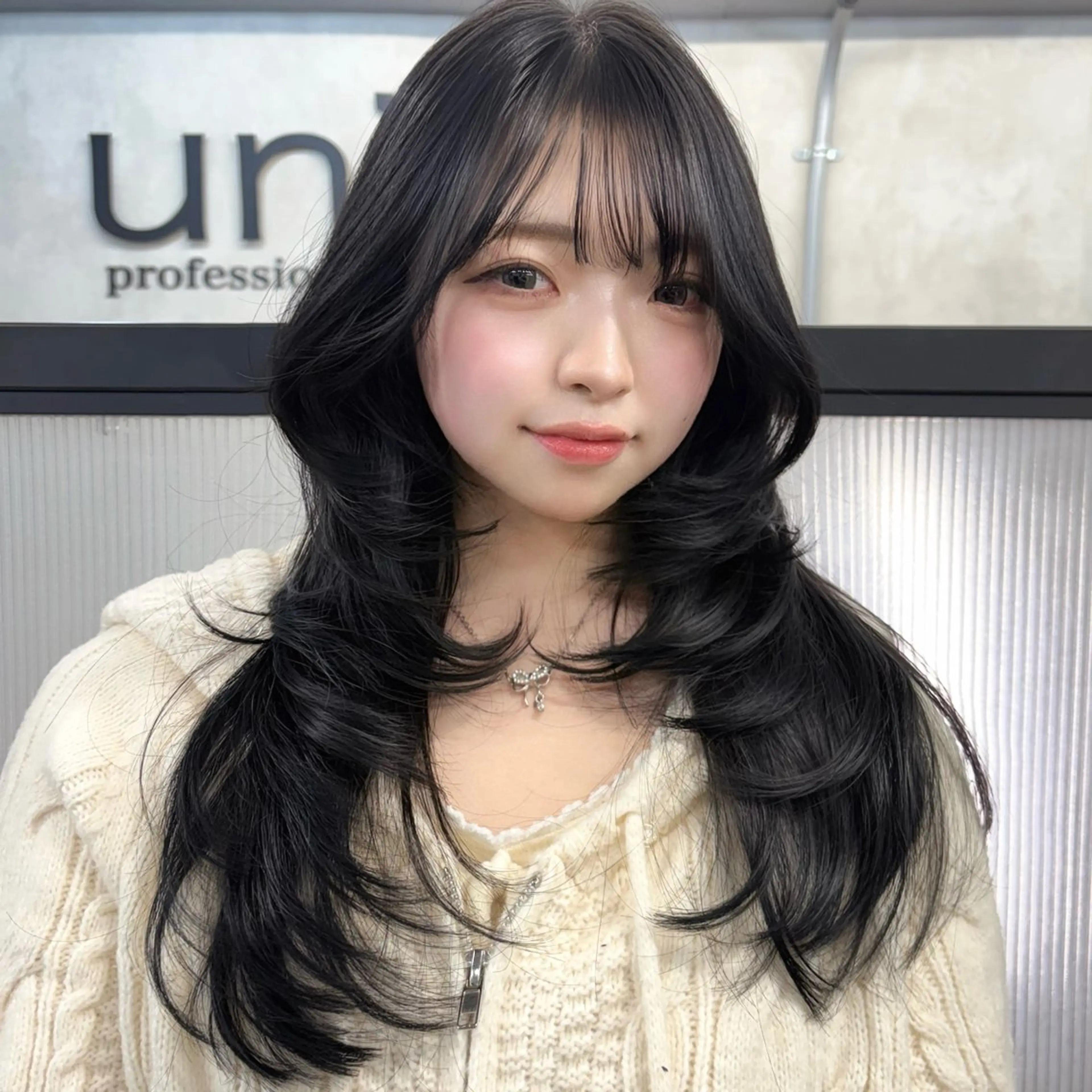 ロング カラー カット ヘアカラー トリートメント レイヤー髪質改善 ハッシュカット/新宿のヘアスタイル