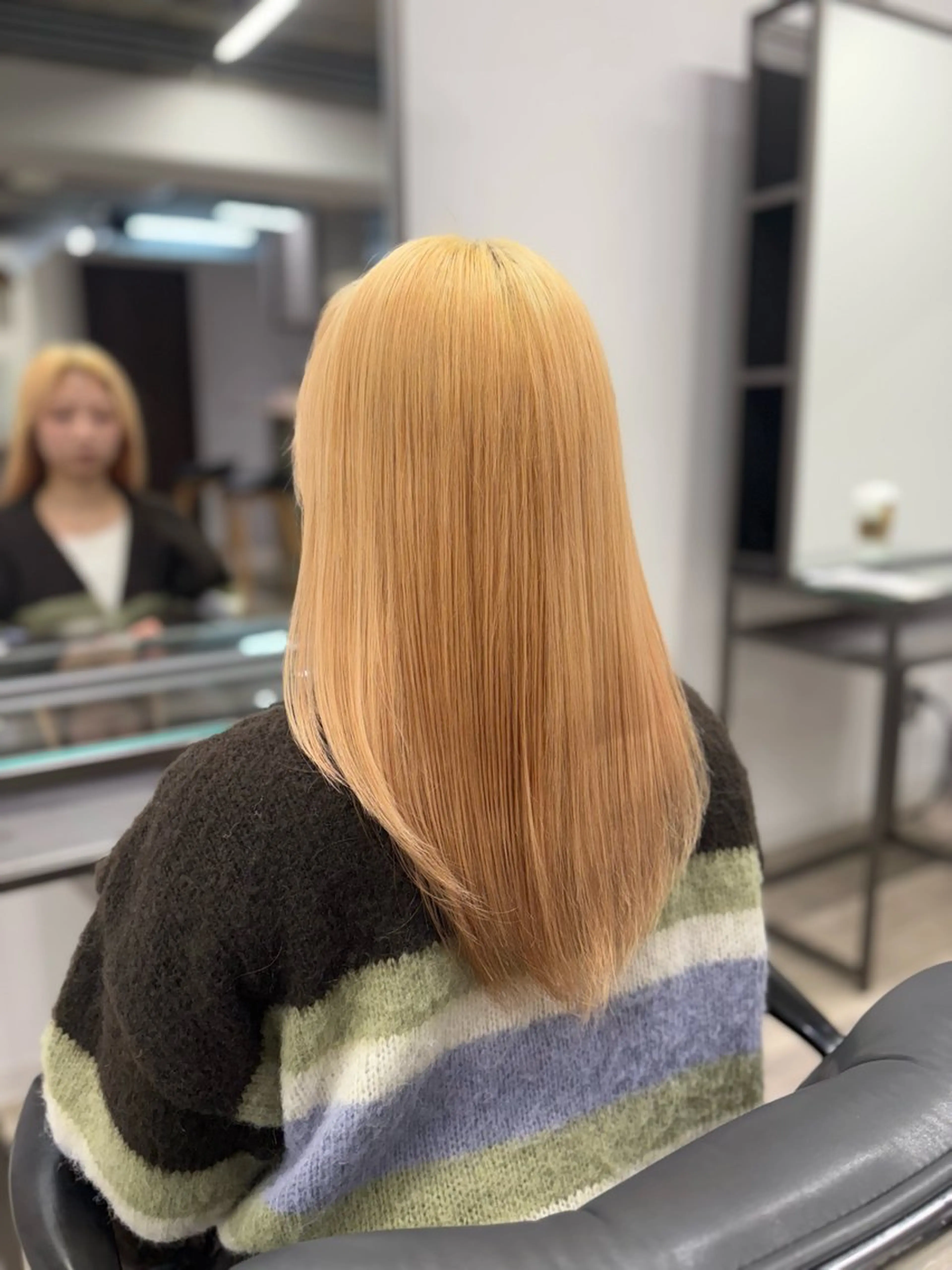 ロング カラー ブリーチ ブロンド ダブルカラー 髪質改善 レイヤーカット ヘアカラー トリートメント JIN/暖色カラー /髪質改善/艶髪のヘアスタイル