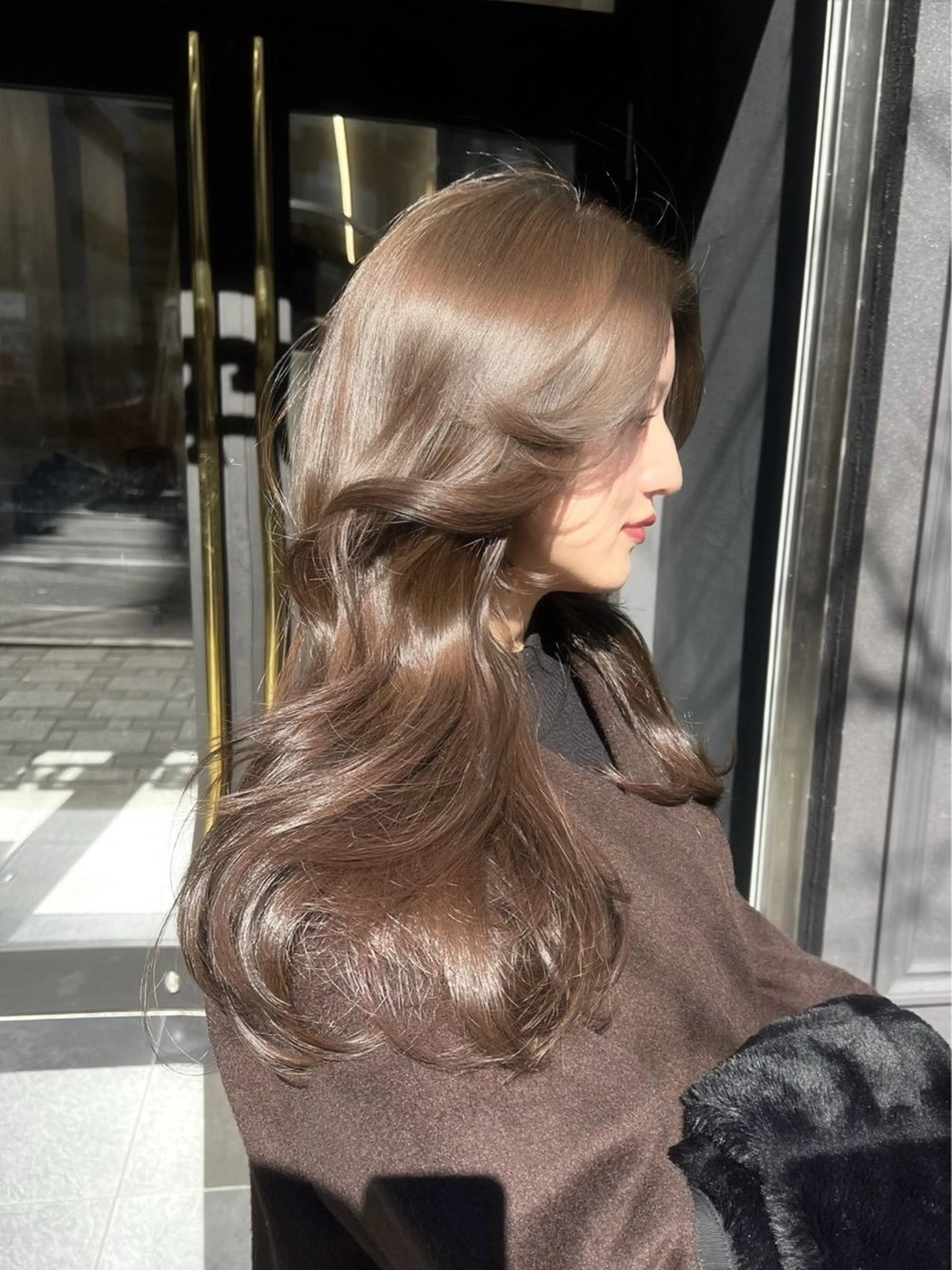 ロング カラー パーマ ヘアアレンジ 透明感カラー くびれヘア 顔周りカット 髪質改善 ヨシンモリ 🫧かいり🌷韓国 まつ毛🪽‪天王寺のマツエク・マツパデザイン