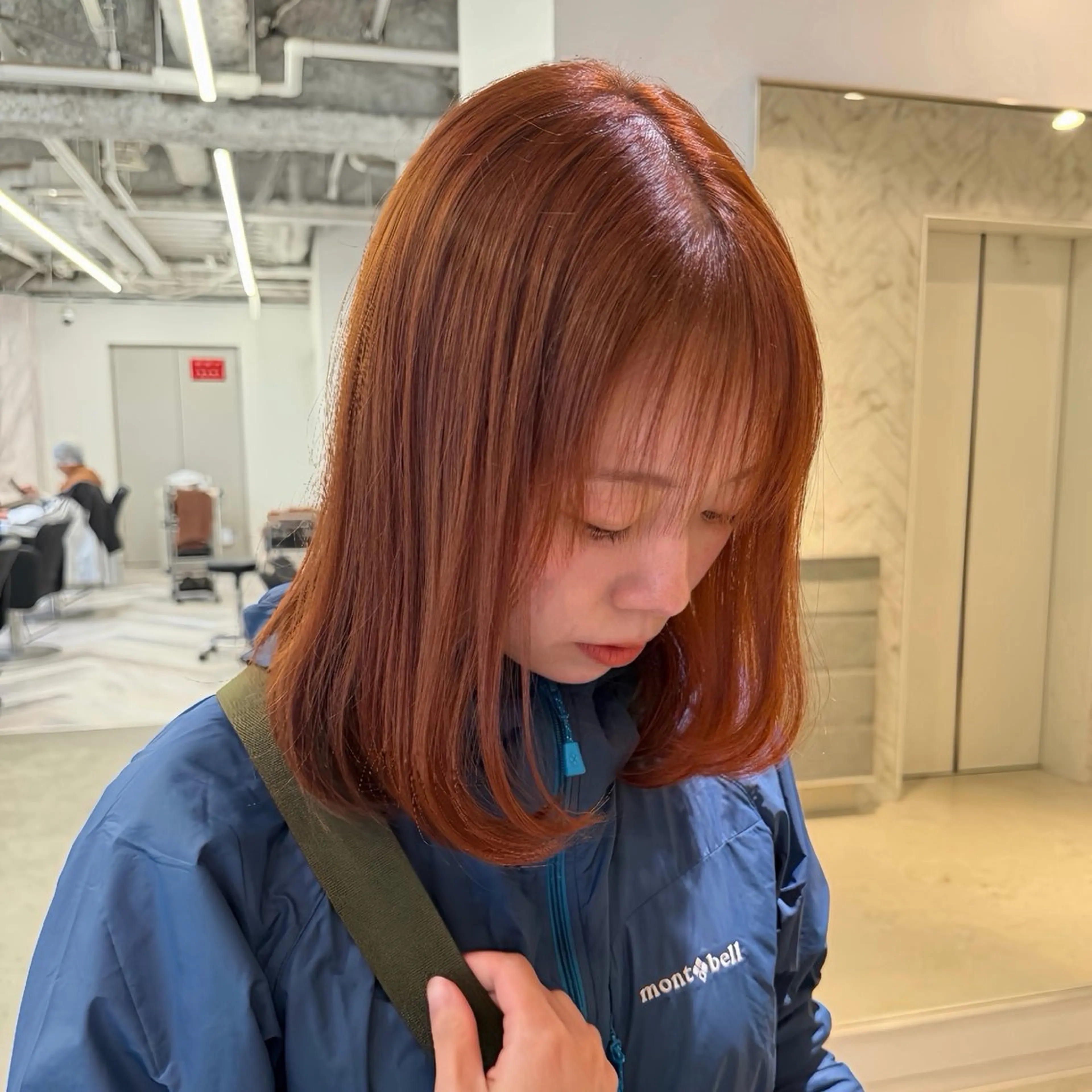 ミディアム オレンジブラウン カット ヘアカラー トリートメント EIGHT　樹梨 ／韓国ヘア🩶のヘアスタイル