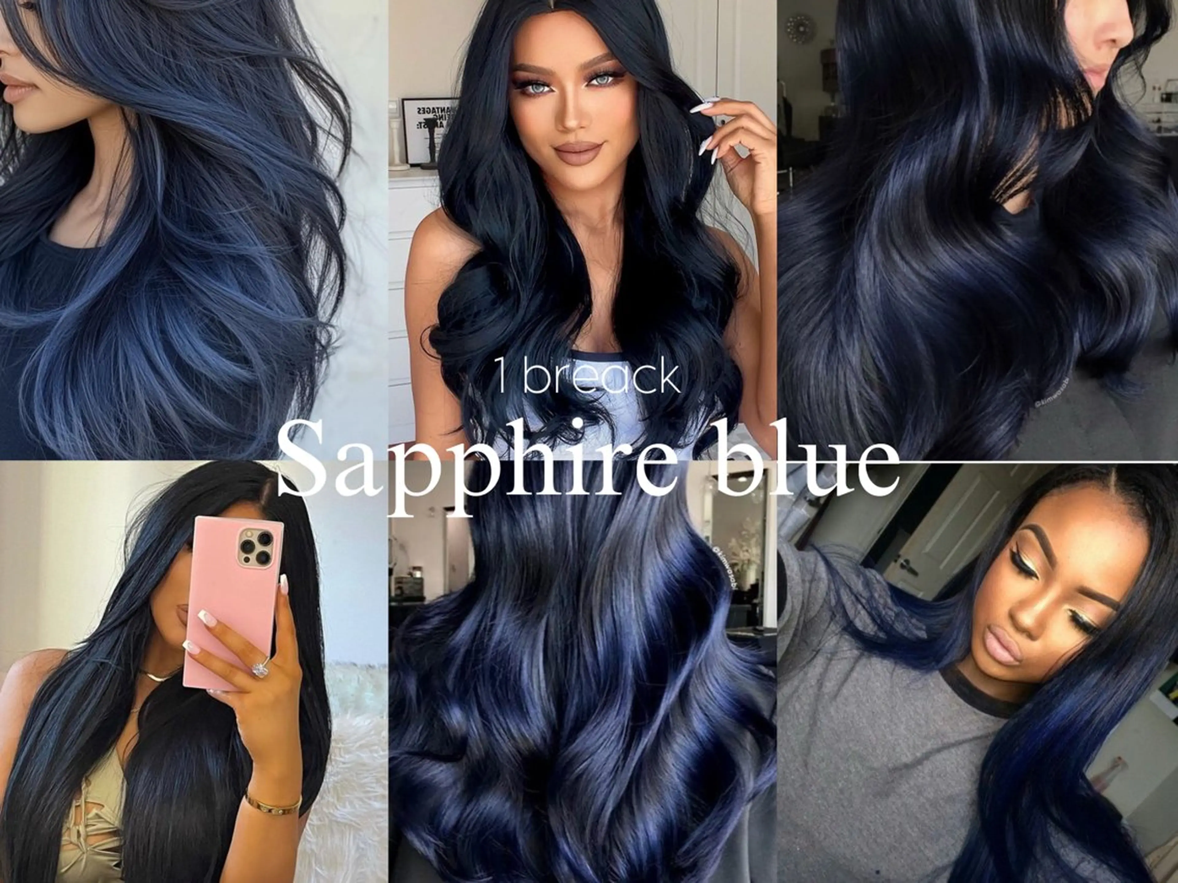 ロング カラー ブリーチ ブルーカラー ブリーチなしカラー ZION HAIR & BEAUTY所属・ハイライト🌺 ZIONのヘアスタイル