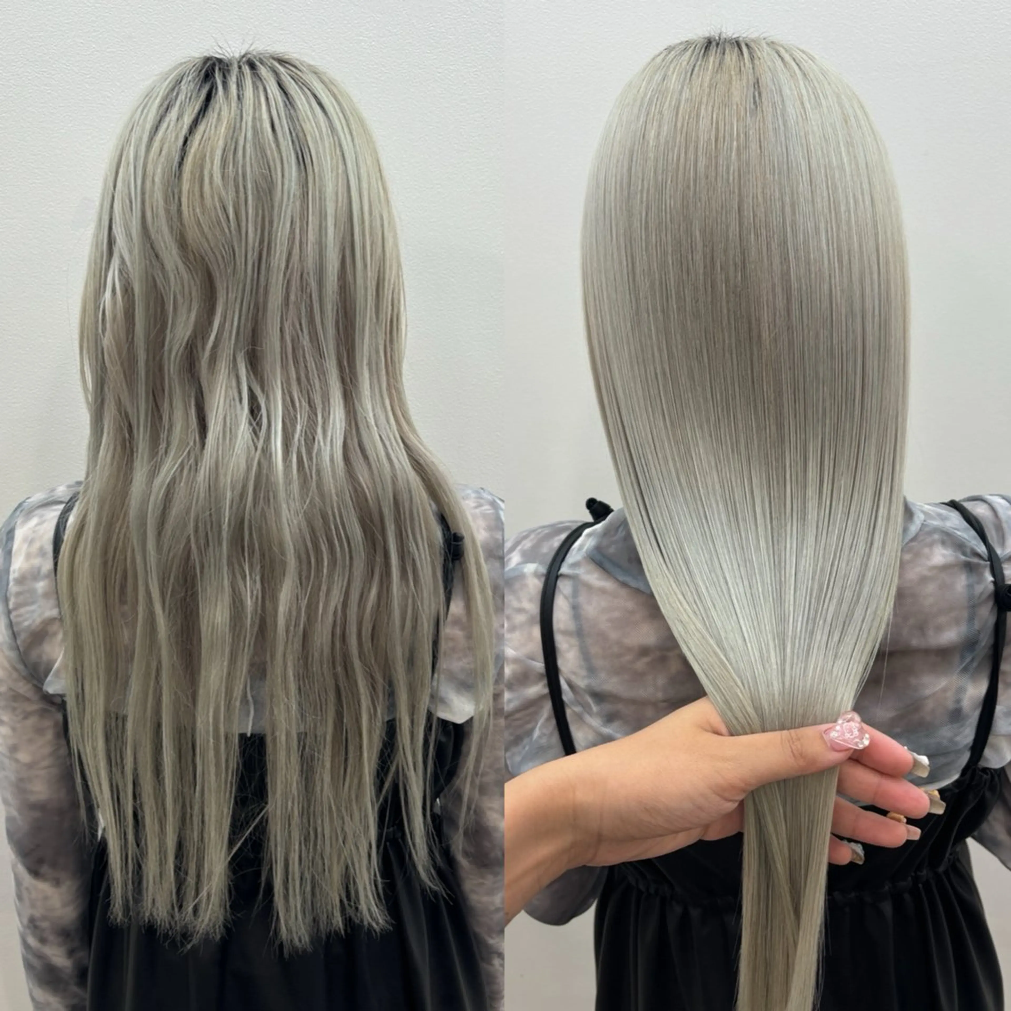 ロング カラー ヘアアレンジ ブリーチ 髪質改善 トリートメント ヘアカラー トリートメント 🎨ハイトーン/ 切りっぱなし みつきのヘアスタイル