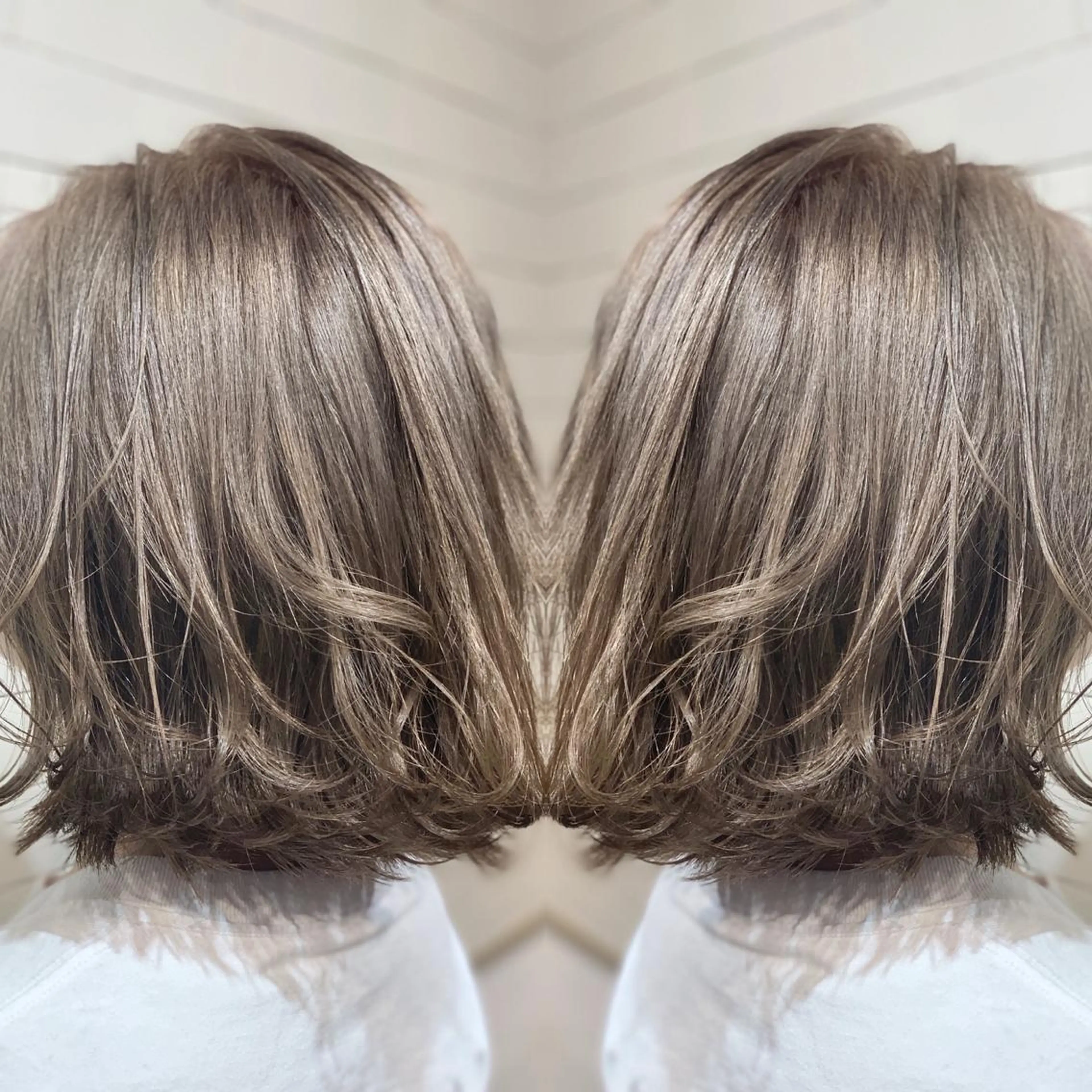 ショート カラー ヘアアレンジ 髪質改善×ハイトーン 中田啄也のヘアスタイル