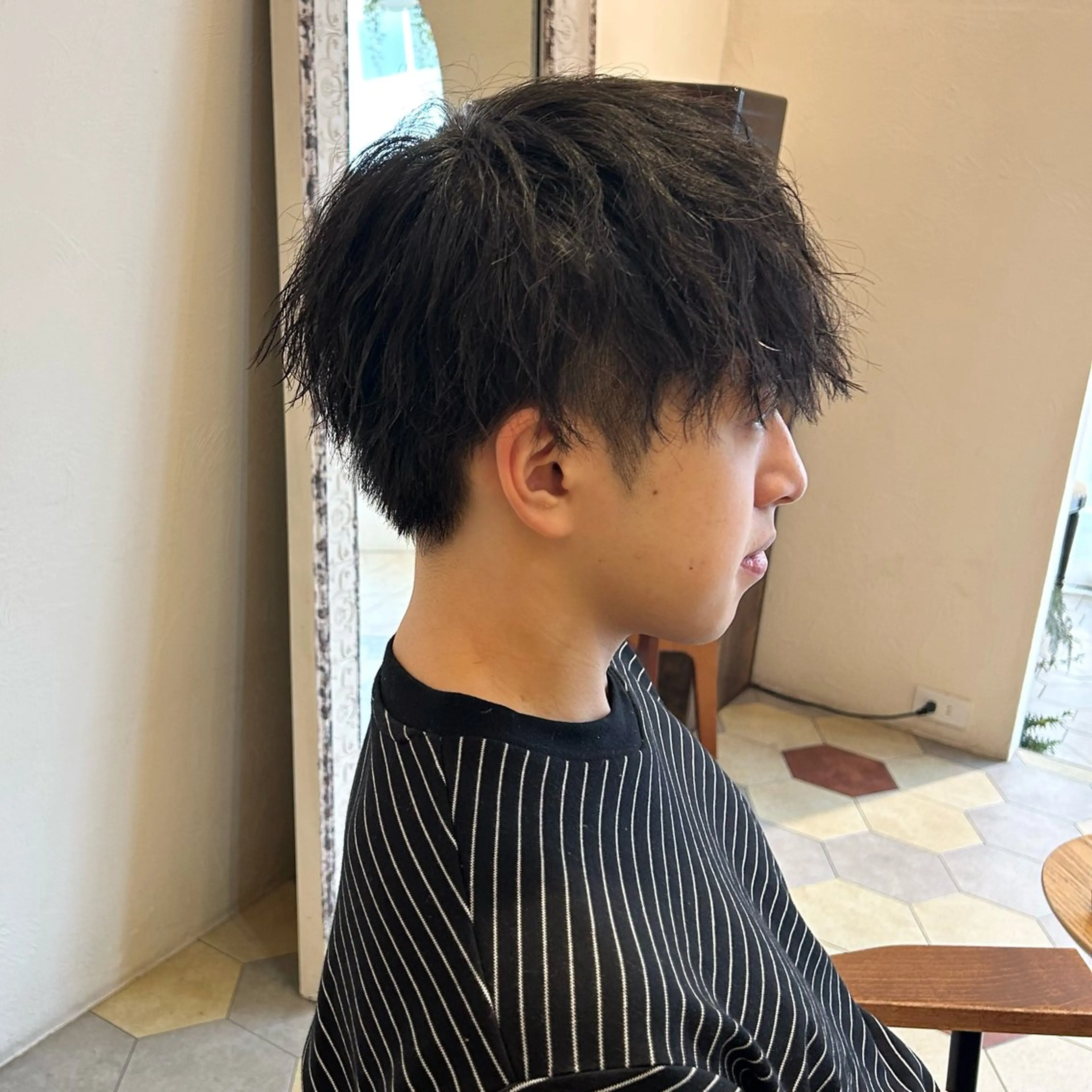 パーマ メンズ カット パーマ 柳川沙羅 🌿透明感カラーのヘアスタイル