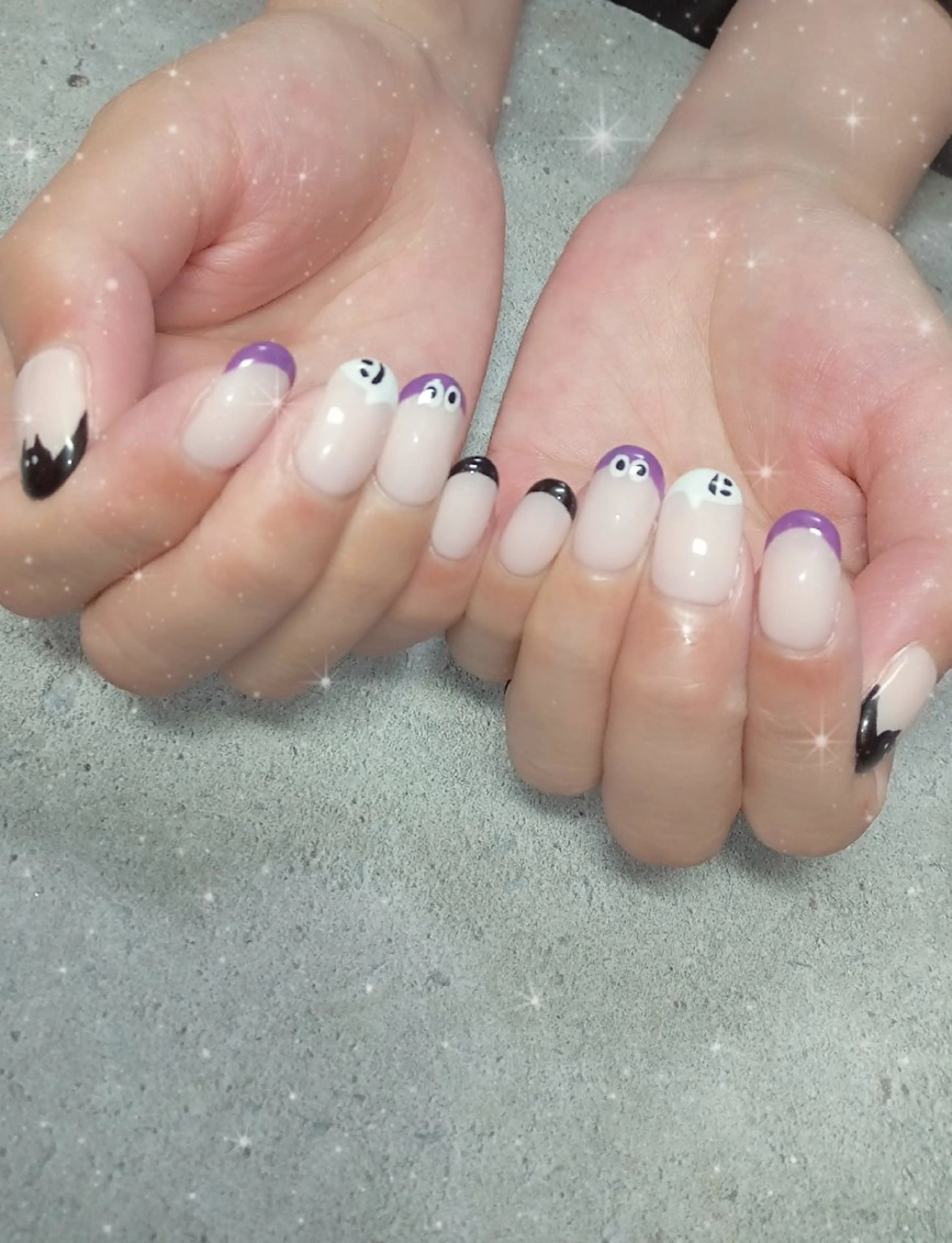 ネイル フレンチネイル ハロウィン シンプルネイル ハンドネイル flure de neige yukiのネイルデザイン