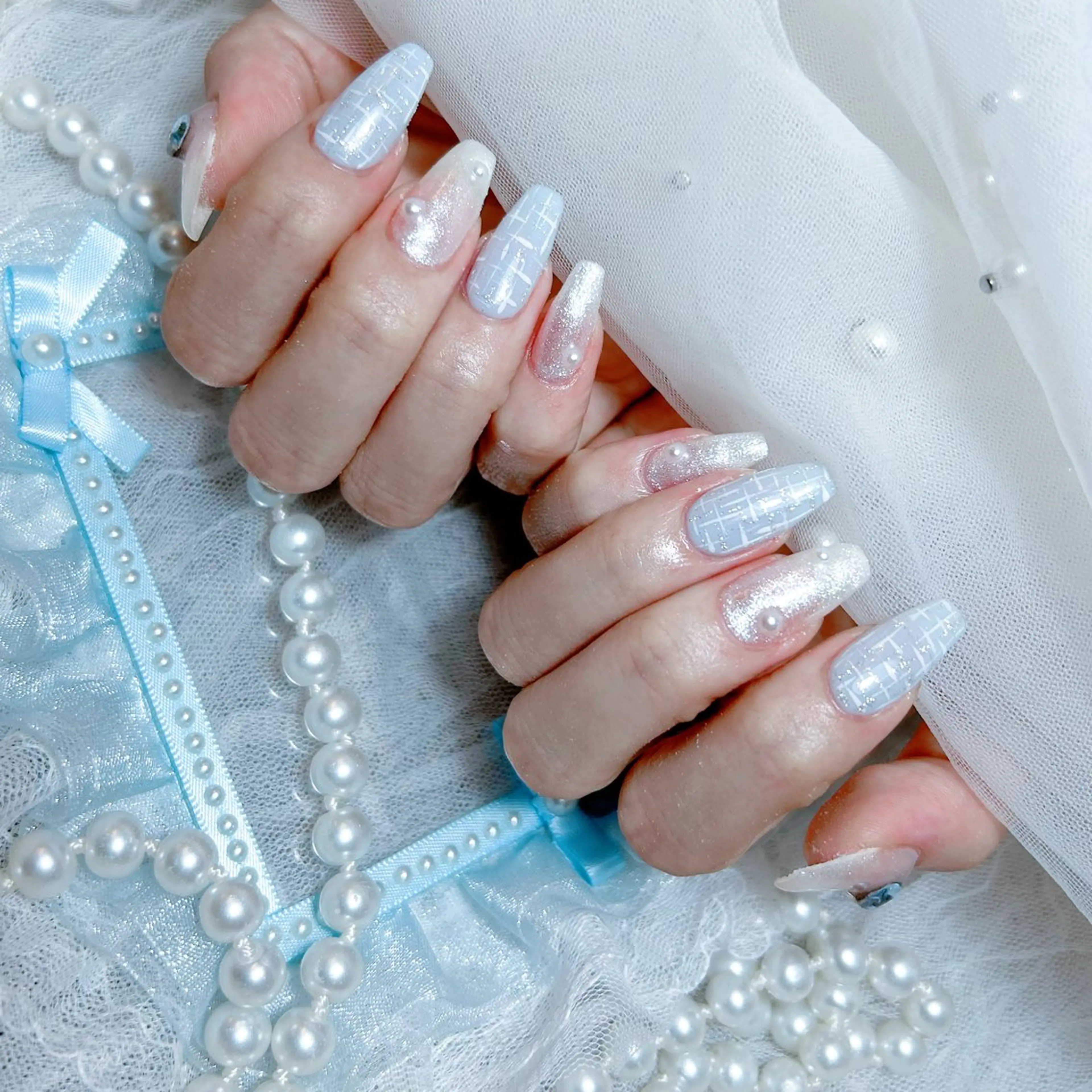 ネイル ハンドネイル Yudia🩵 Yuiのネイルデザイン