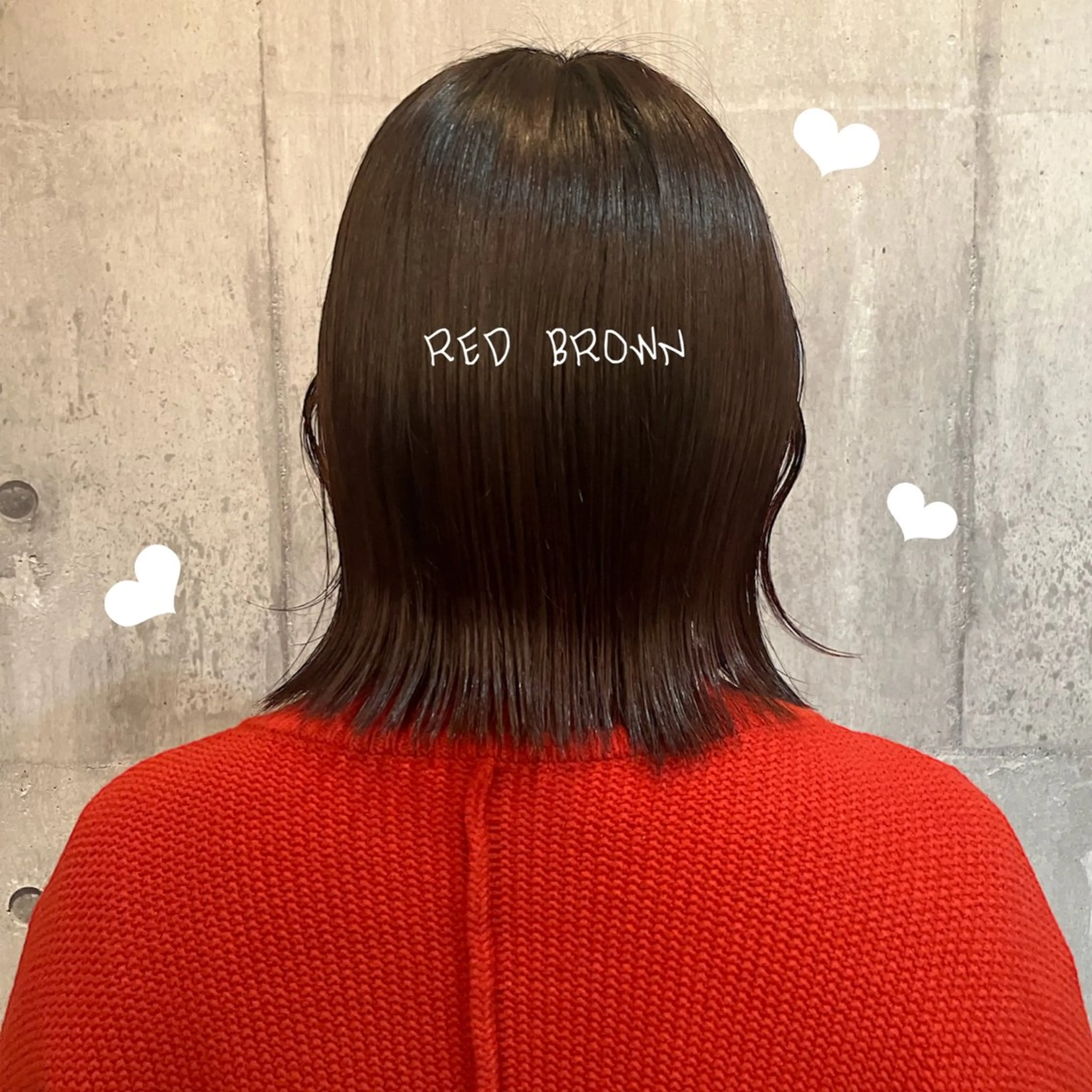 ミディアム カラー ブラウンカラー レッドカラー レッドブラウン 天使の輪໒꒱⋆ﾟ 量産中🎀のヘアスタイル