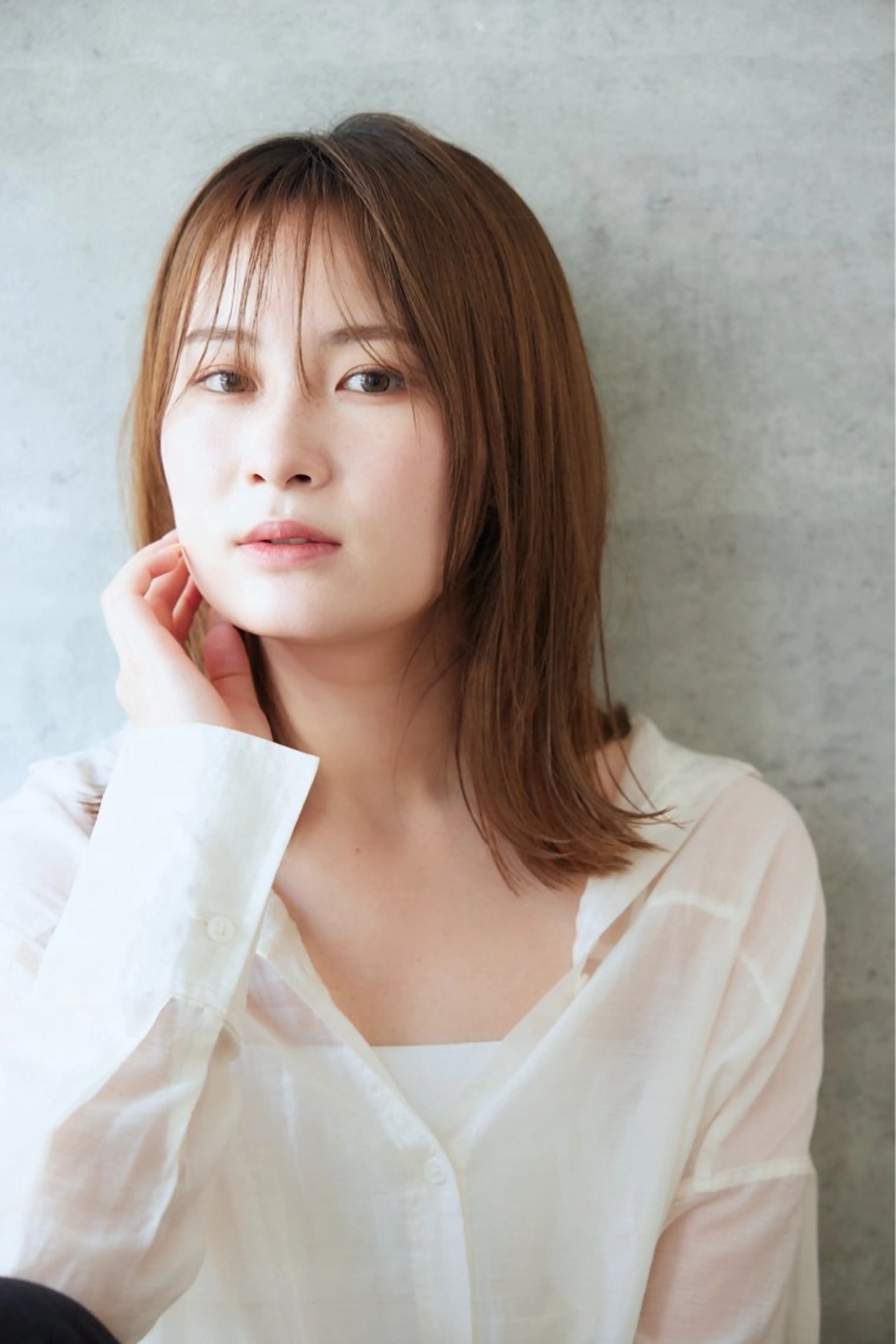 ミディアム 外ハネヘア 和田 真由子のヘアスタイル