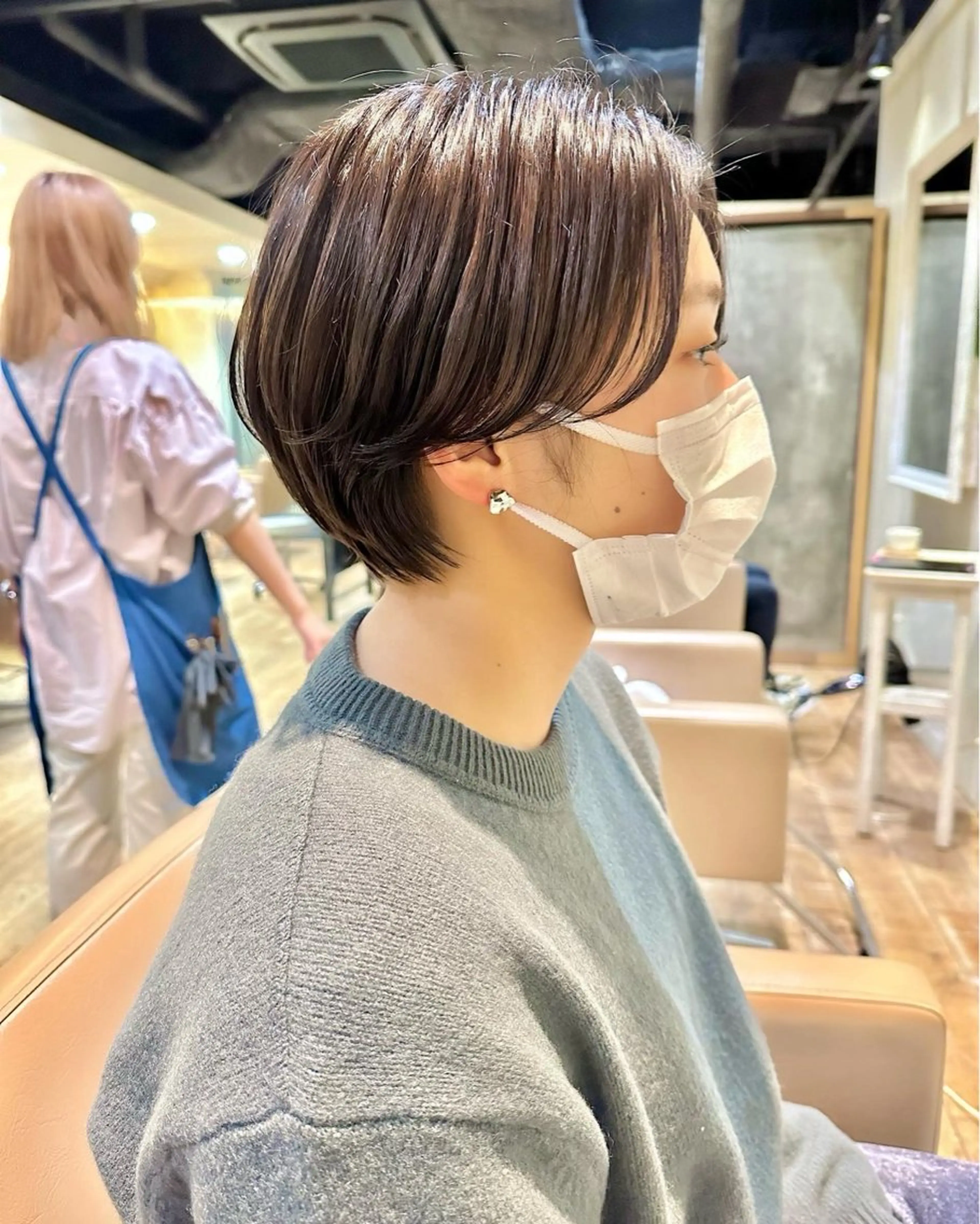 ショート ショート ボブ 梅田 木戸健人のヘアスタイル